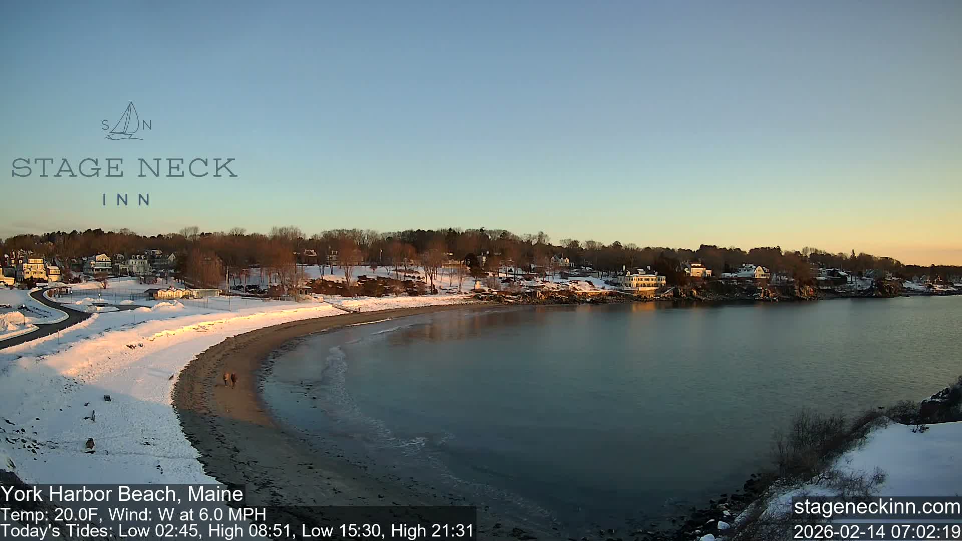 York Harbor Beach Live Cam, Maine USA 