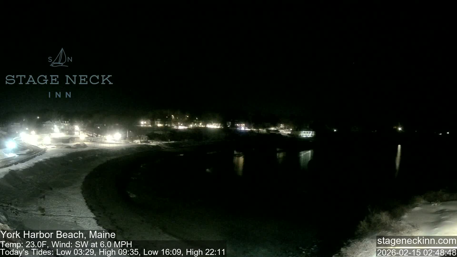 York Harbor Beach Live Cam, Maine USA 