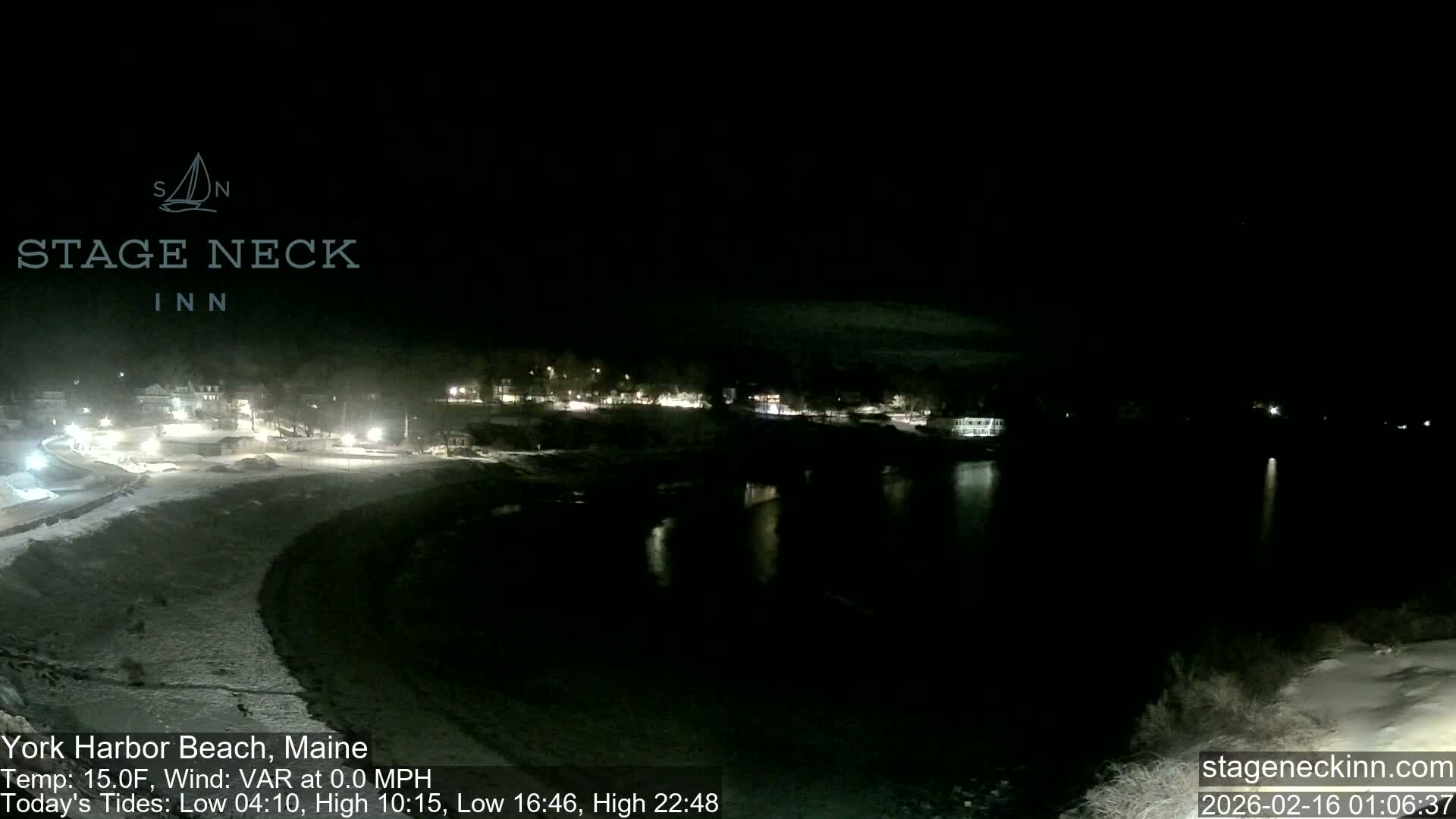 York Harbor Beach Live Cam, Maine USA 