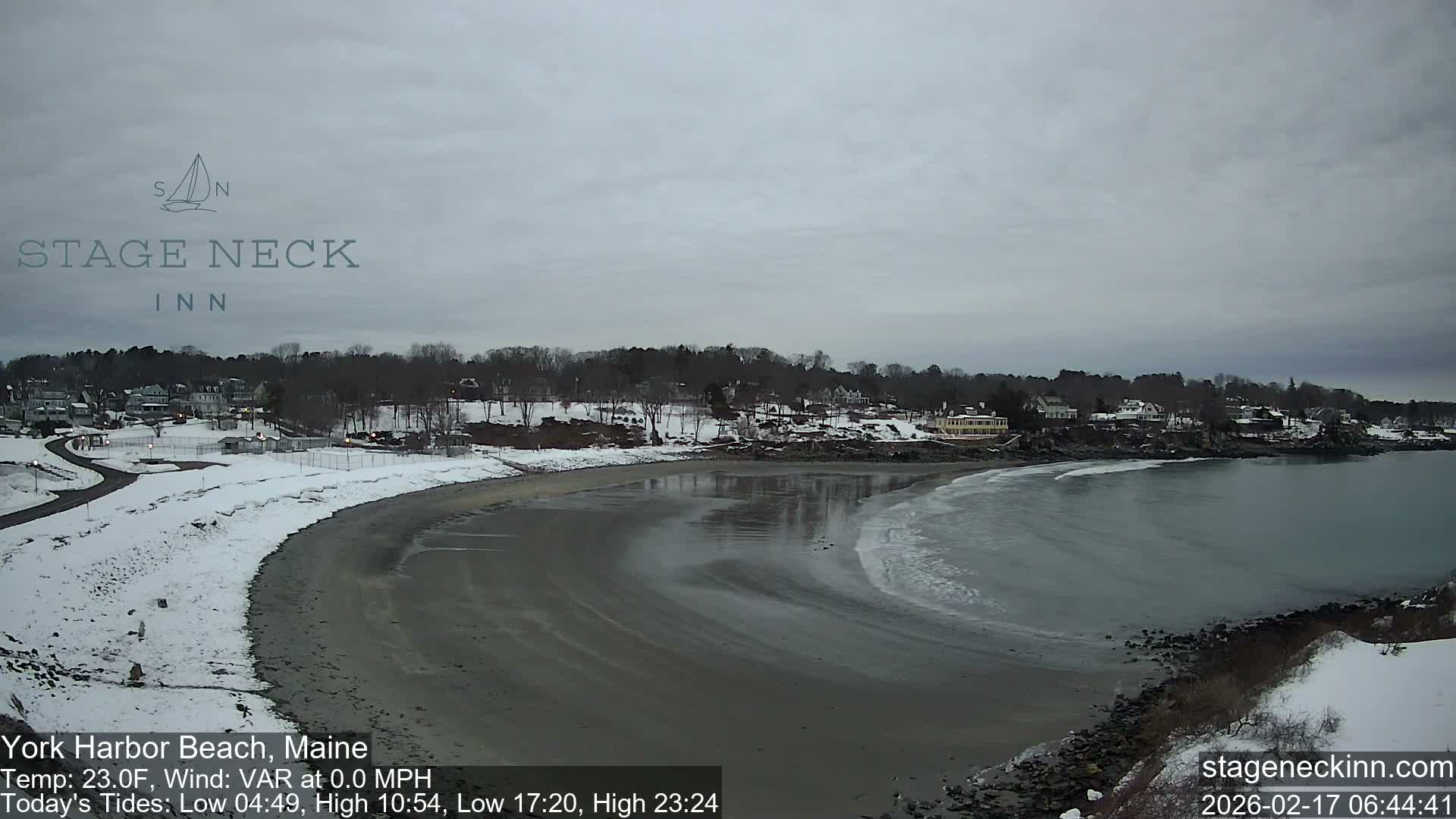 York Harbor Beach Live Cam, Maine USA 