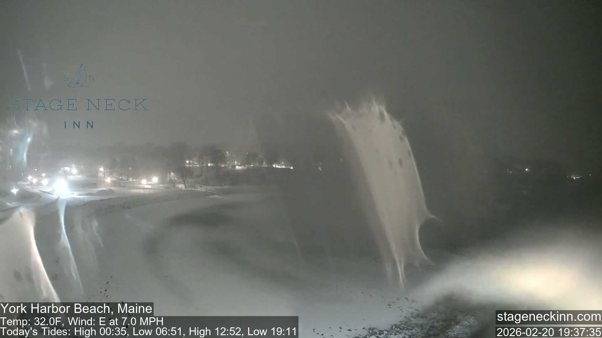 York Harbor Beach Live Cam, Maine USA 