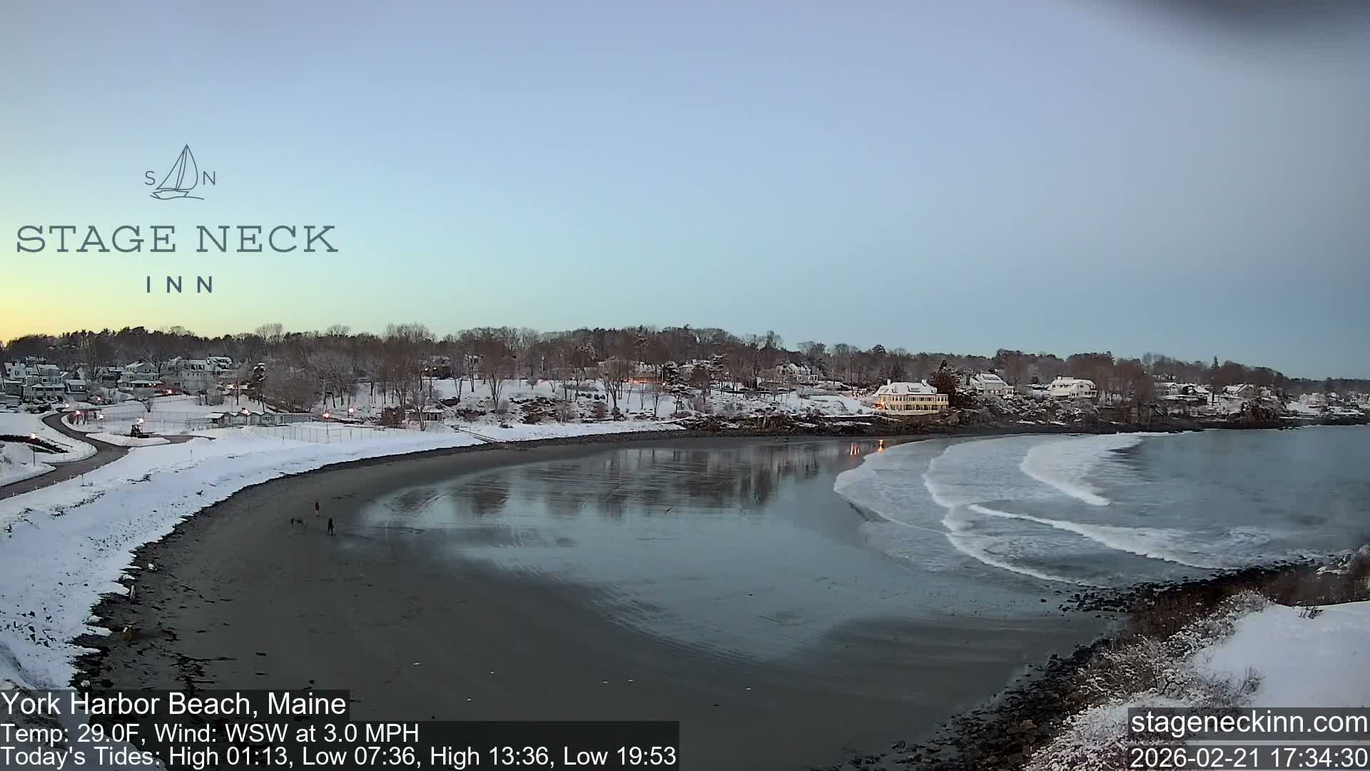 York Harbor Beach Live Cam, Maine USA 