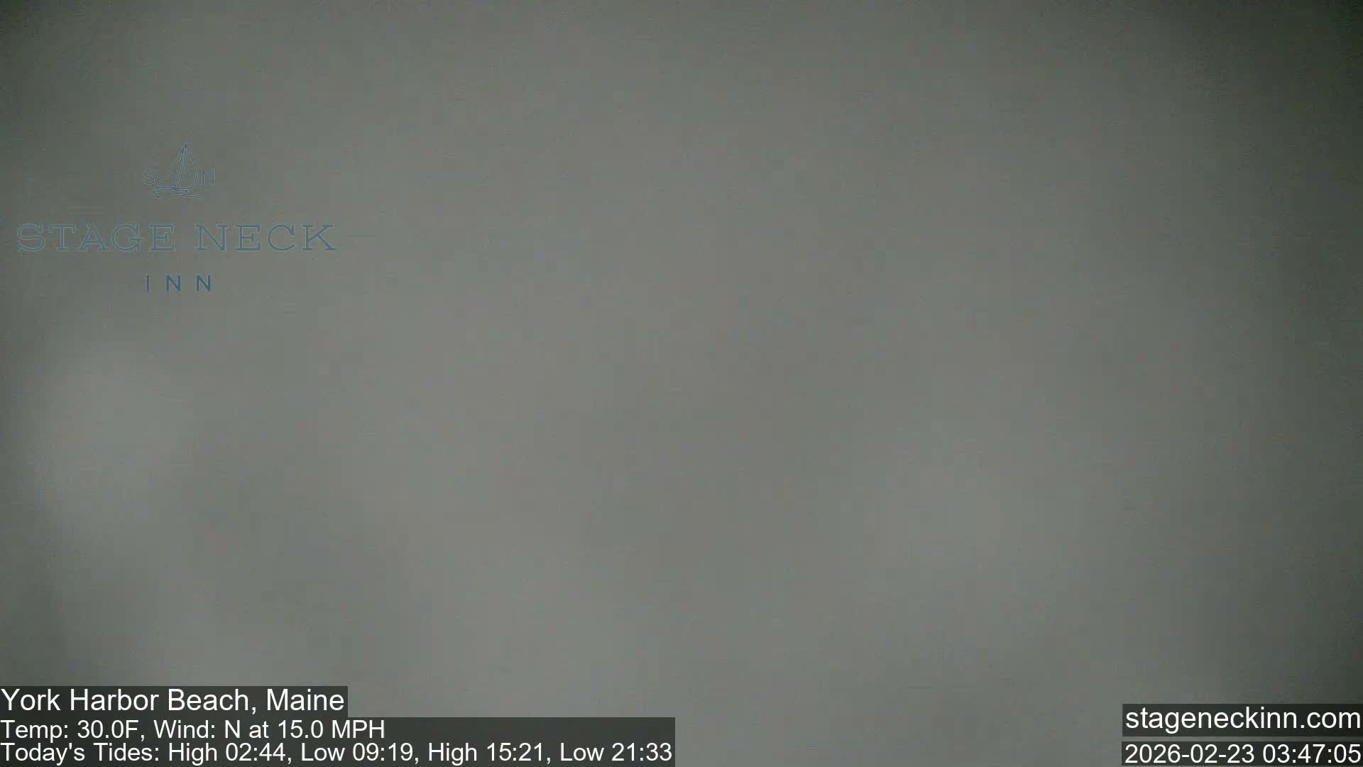 York Harbor Beach Live Cam, Maine USA 