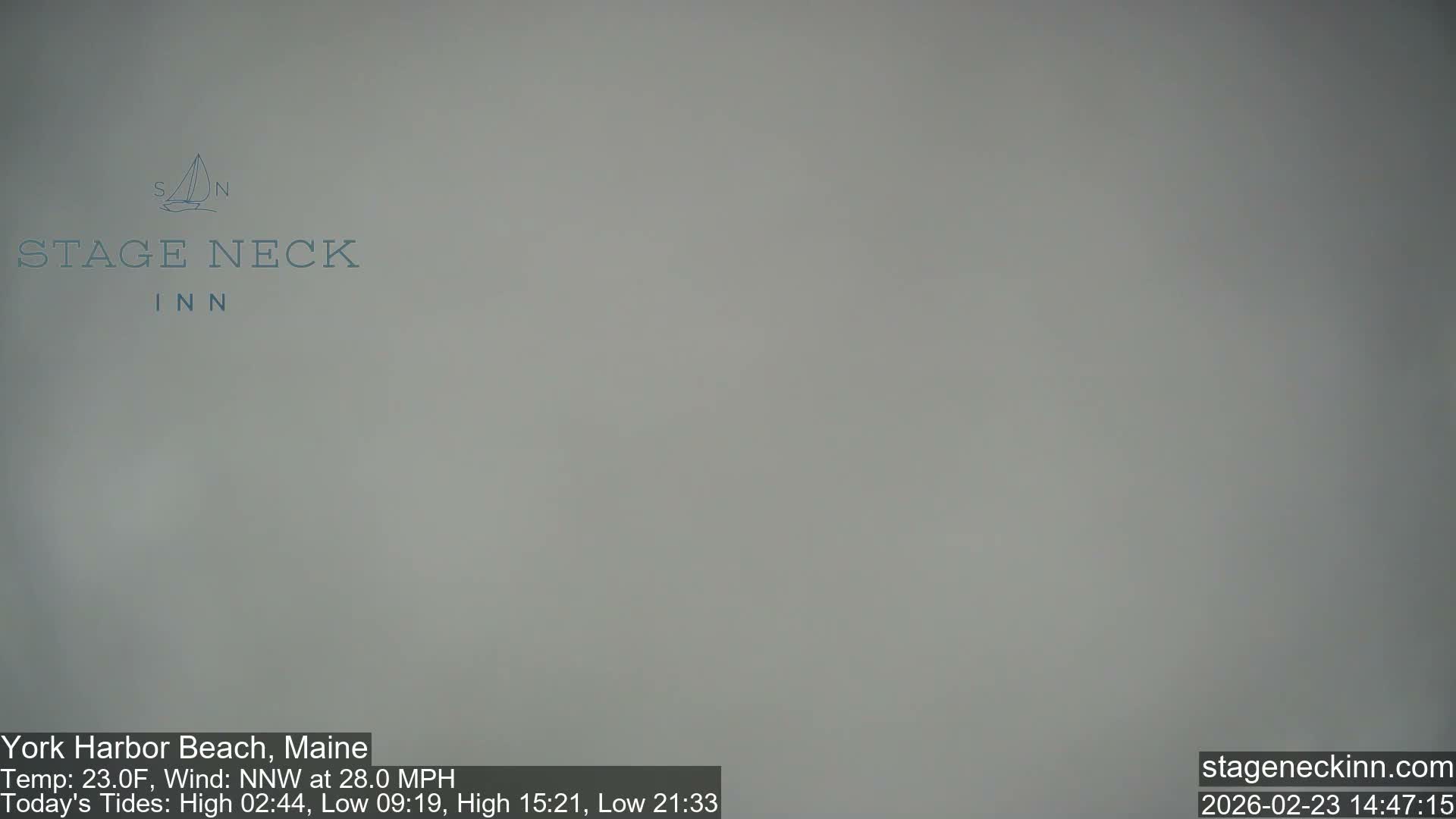 York Harbor Beach Live Cam, Maine USA 