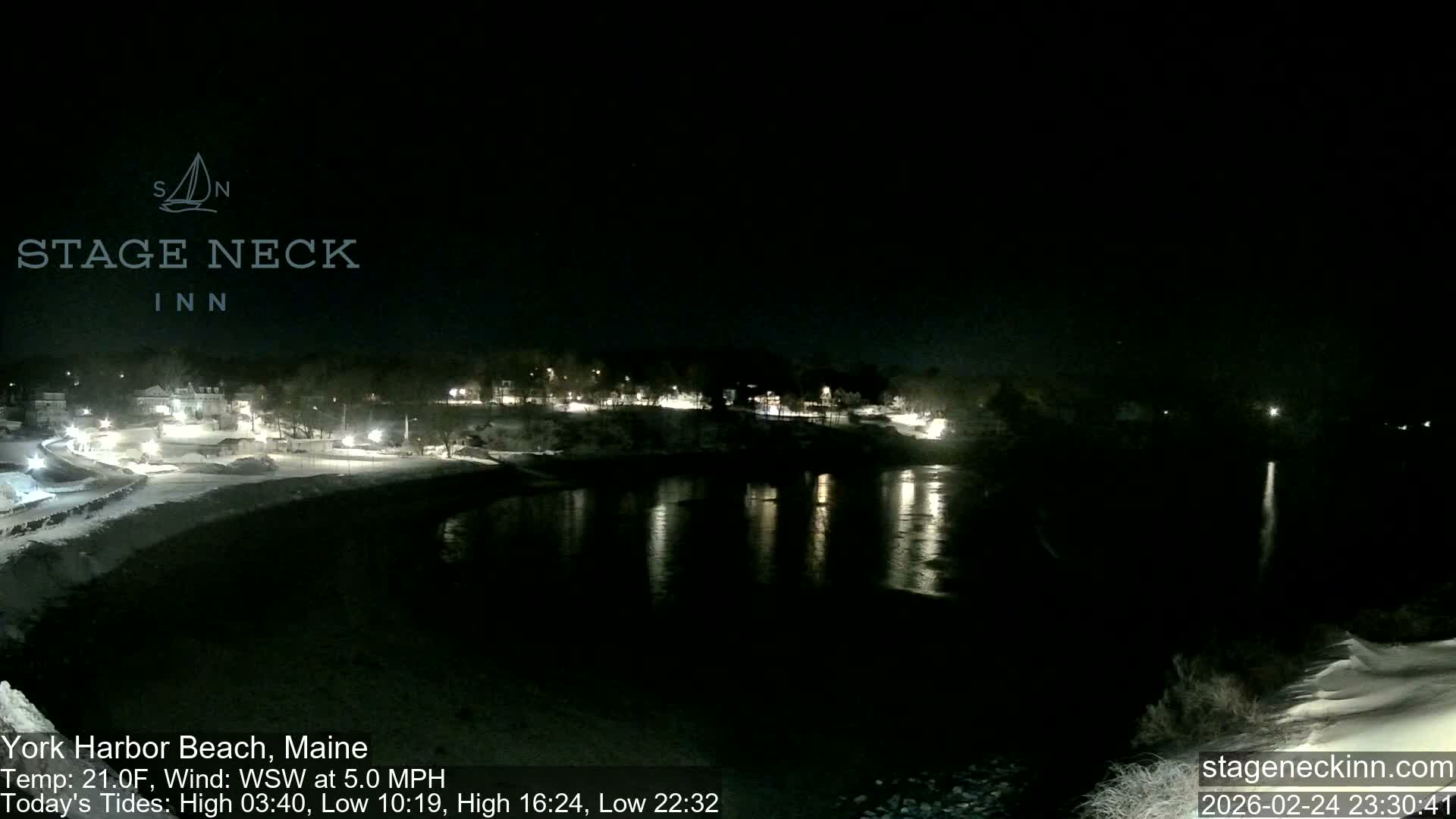 York Harbor Beach Live Cam, Maine USA 