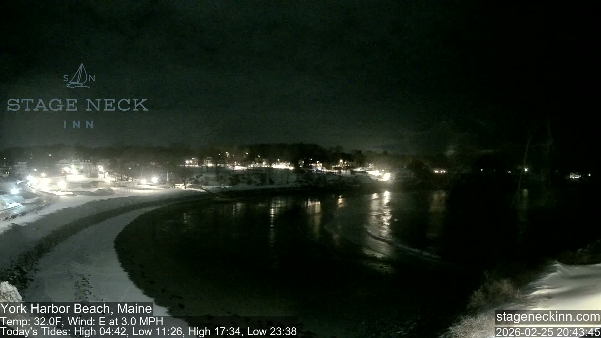 York Harbor Beach Live Cam, Maine USA 