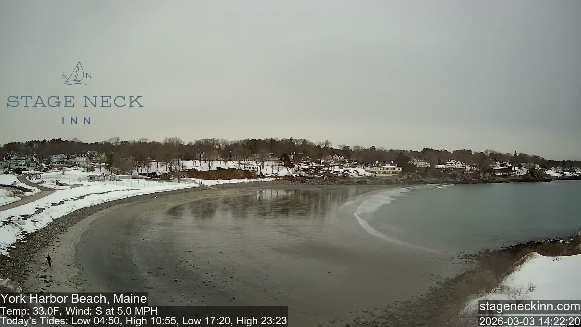 York Harbor Beach Live Cam, Maine USA 