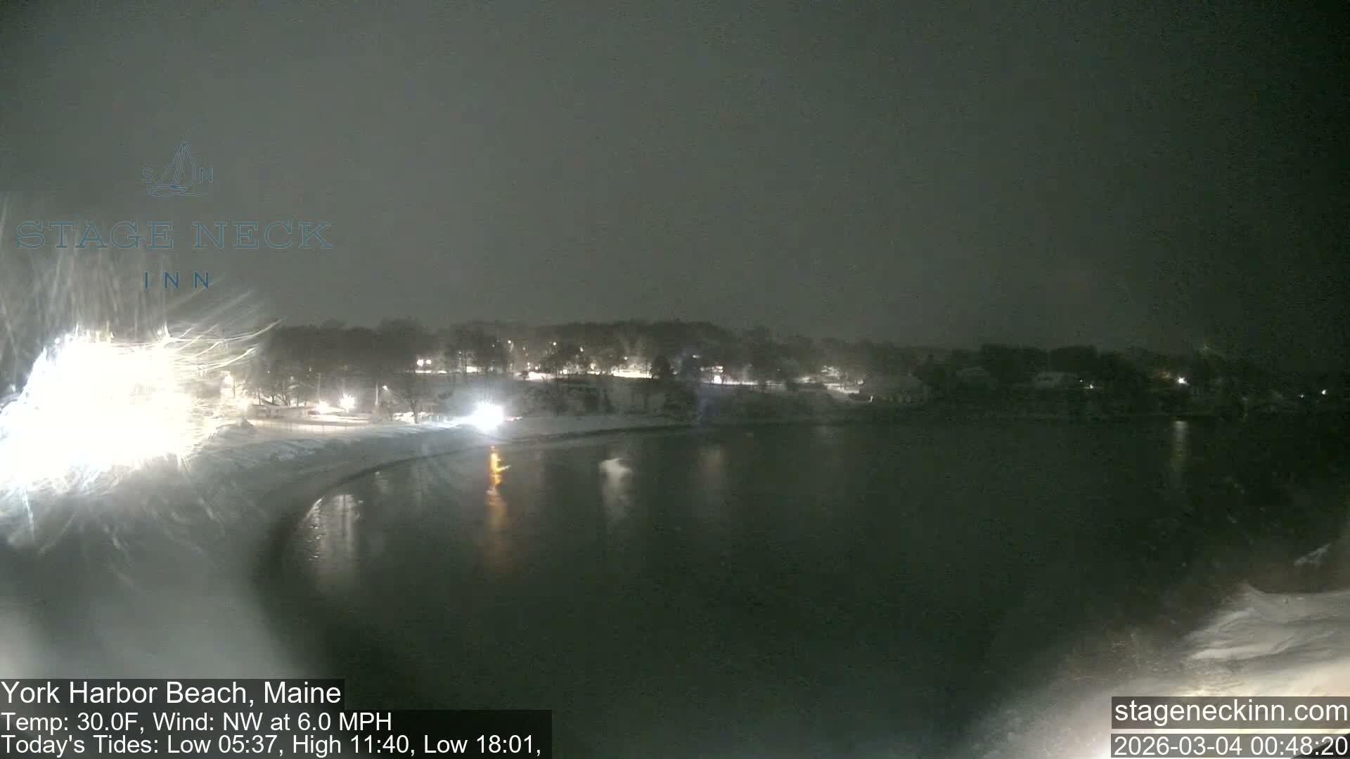York Harbor Beach Live Cam, Maine USA 