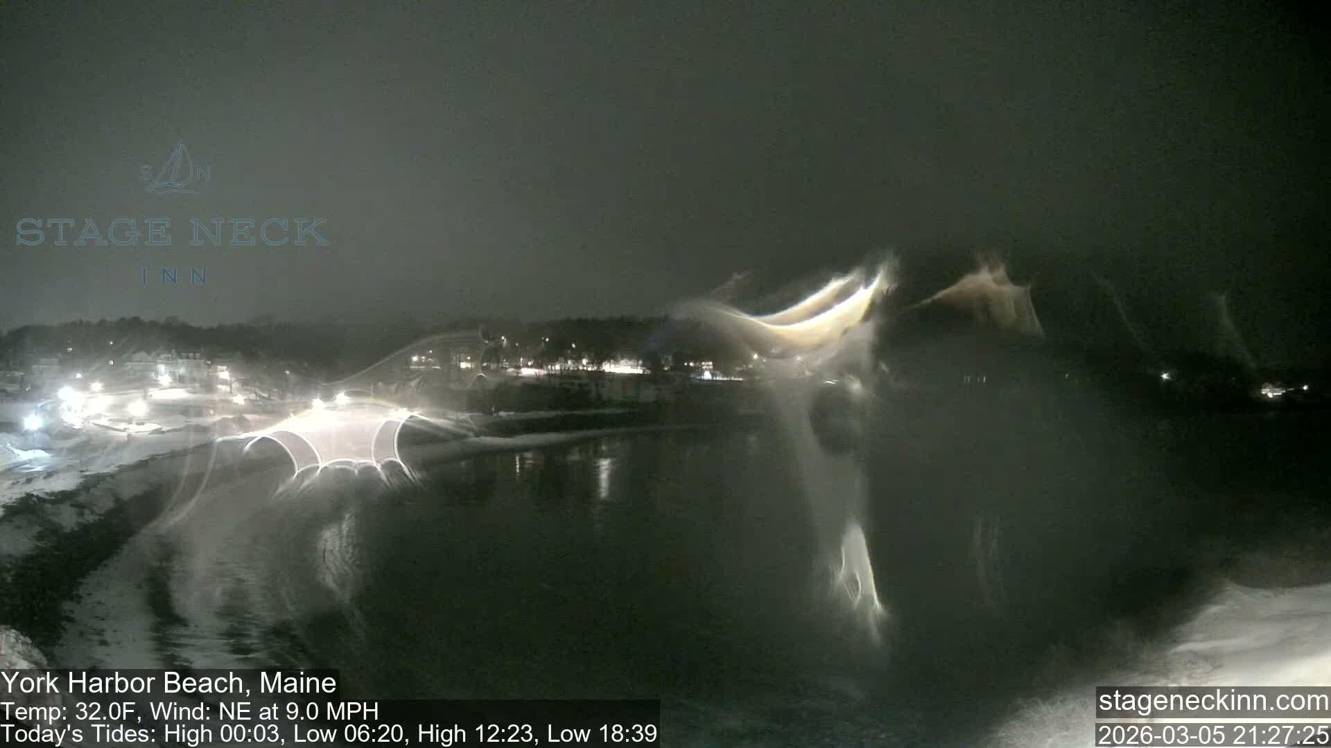 York Harbor Beach Live Cam, Maine USA 
