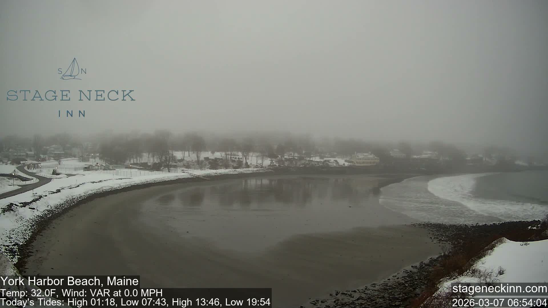 York Harbor Beach Live Cam, Maine USA 