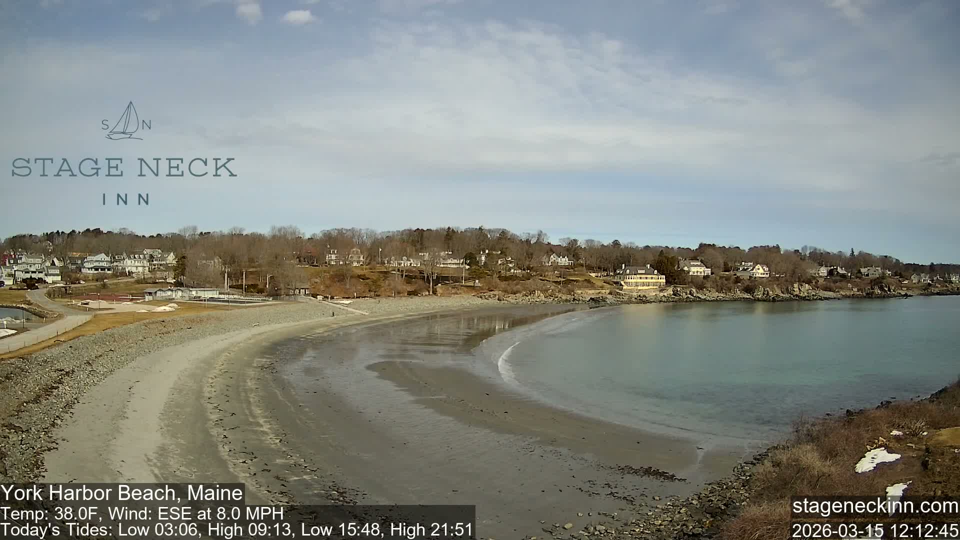 York Harbor Beach Live Cam, Maine USA 
