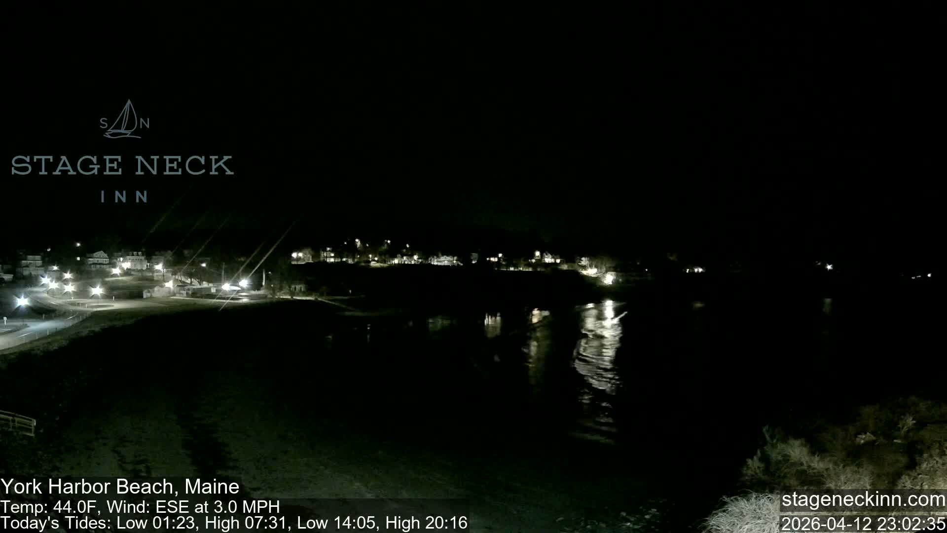 York Harbor Beach Live Cam, Maine USA 