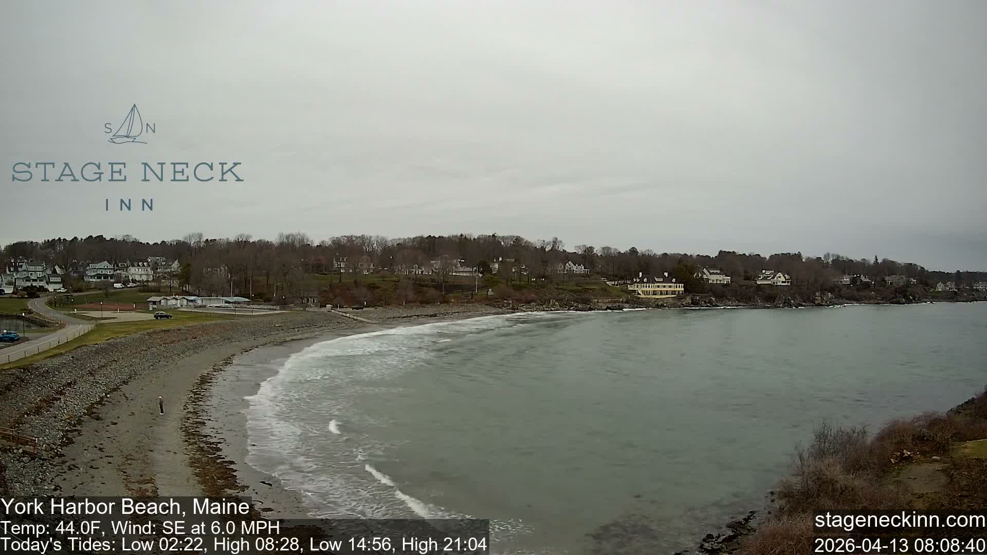York Harbor Beach Live Cam, Maine USA 