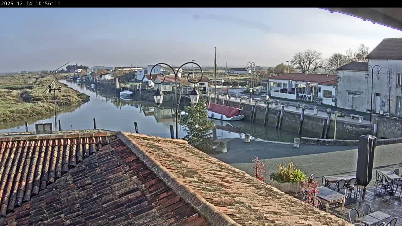 The image displays a very dark, grainy night sky with several faint white lights, suggesting clear weather.