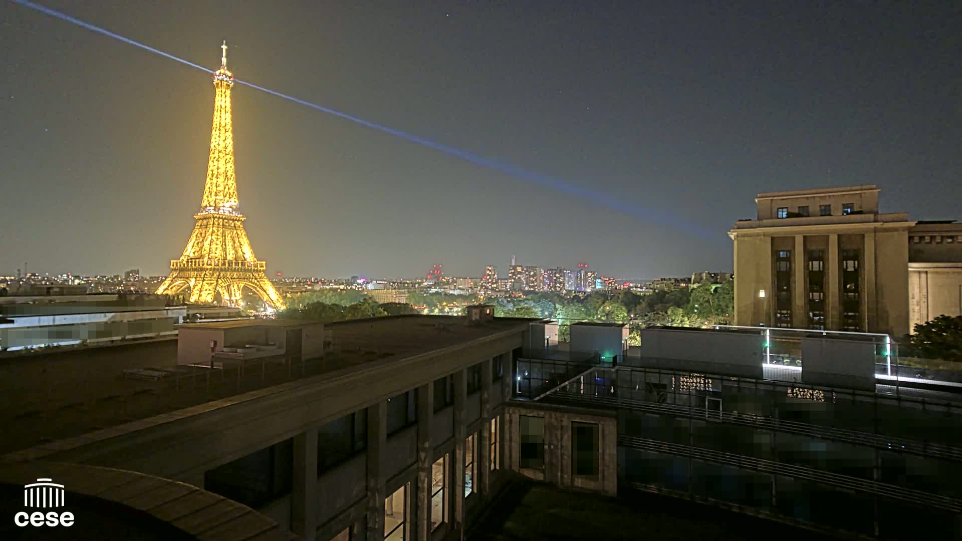 Paris, Eiffel Tower View from Palace of Jena (Palais d'Iena) Live Cam -  Paris, Métropole du Grand Paris,  Île-de-France, France
