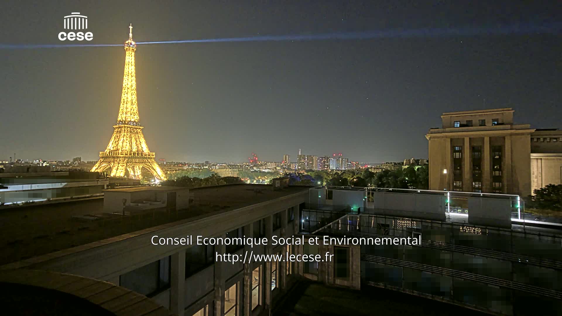 Paris, Eiffel Tower View from Palace of Jena (Palais d'Iena) Live Cam -  Paris, Métropole du Grand Paris,  Île-de-France, France