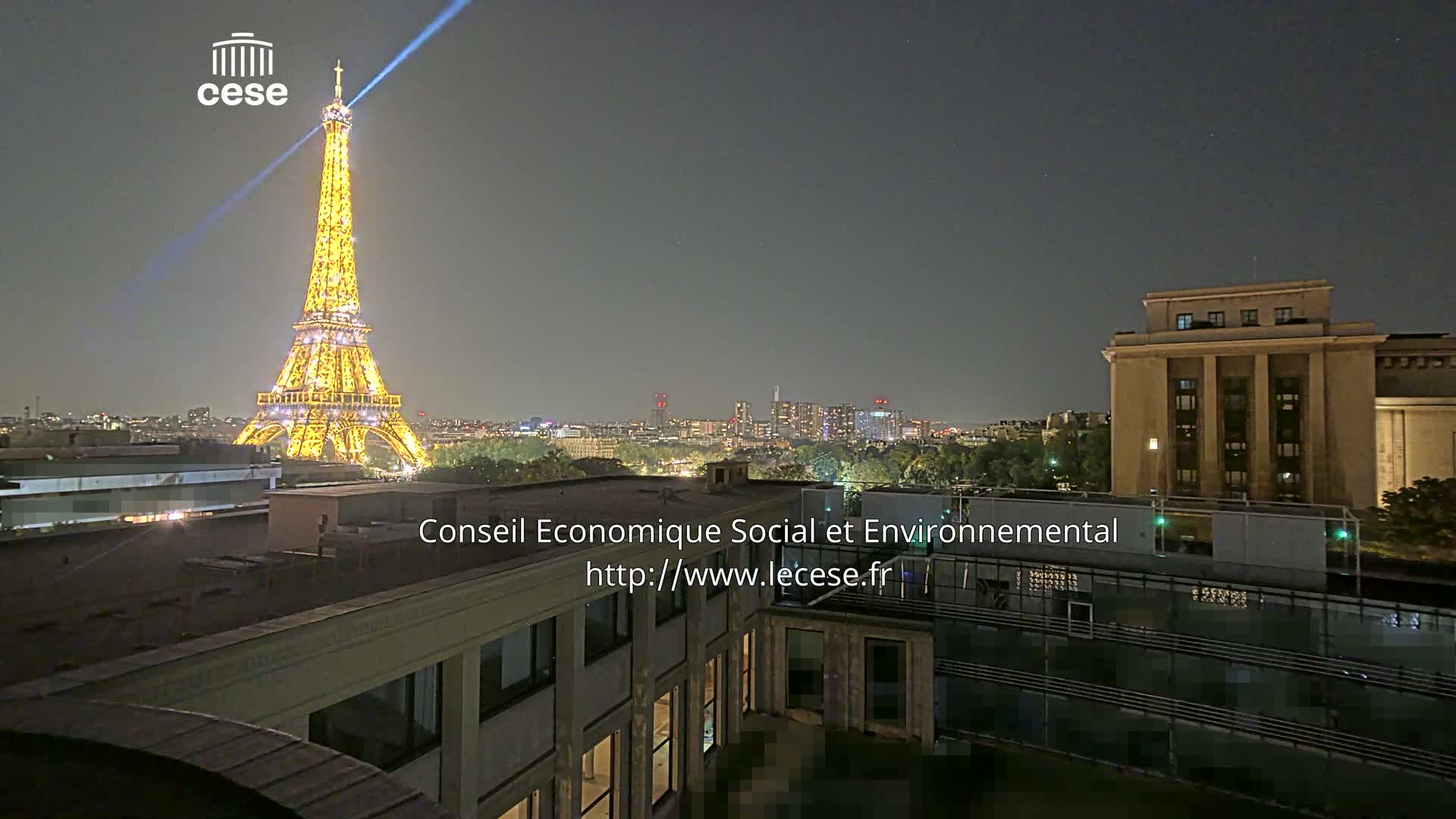 Paris, Eiffel Tower View from Palace of Jena (Palais d'Iena) Live Cam -  Paris, Métropole du Grand Paris,  Île-de-France, France