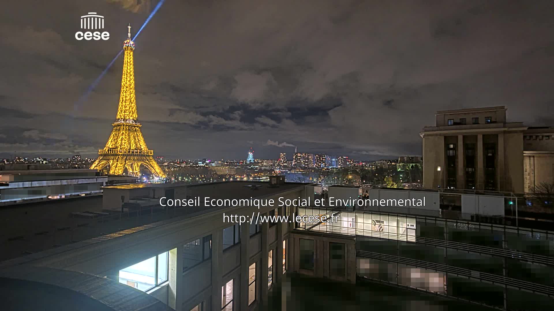 Paris, Eiffel Tower View from Palace of Jena (Palais d'Iena) Live Cam -  Paris, Métropole du Grand Paris,  Île-de-France, France