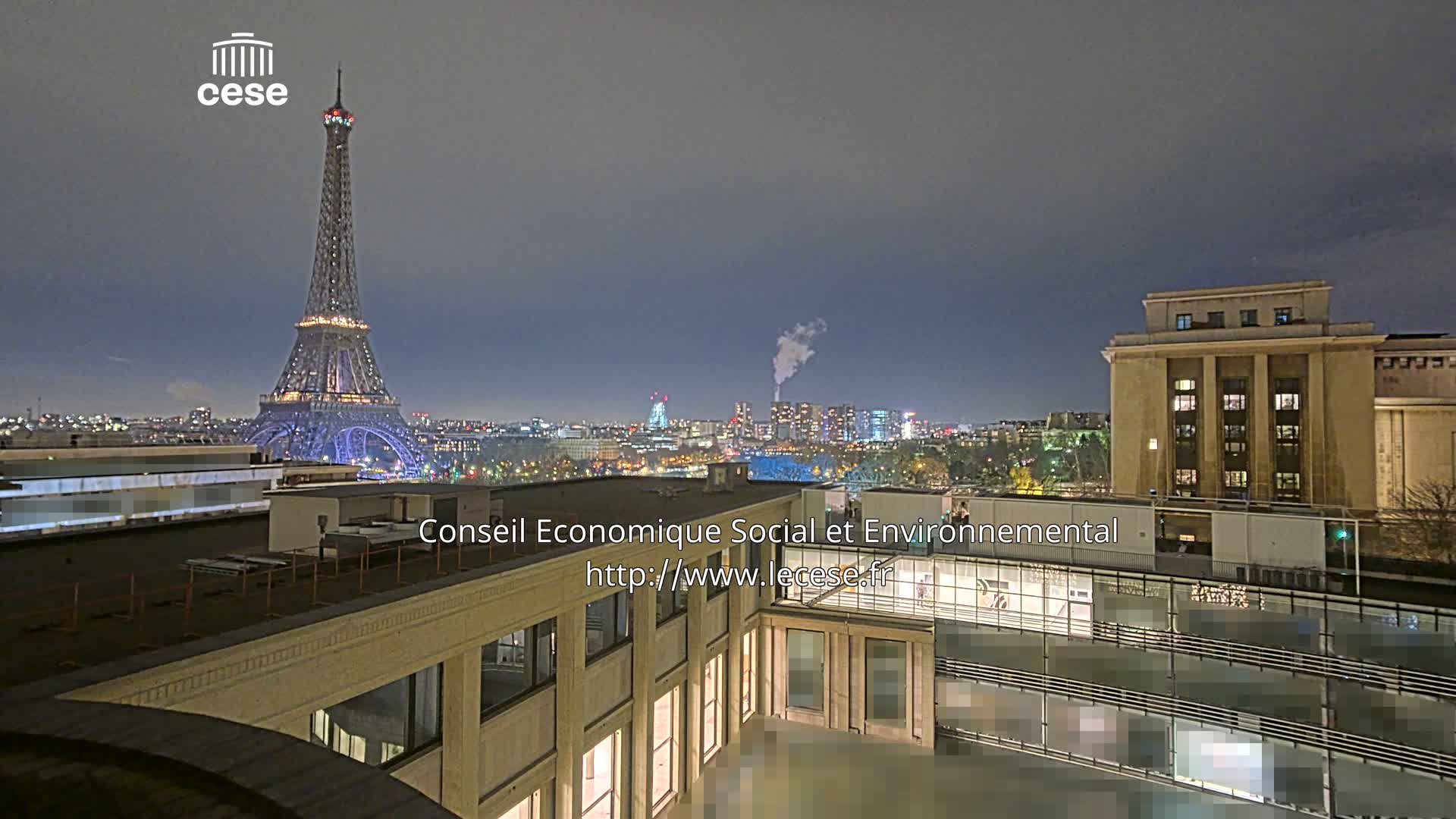 Paris, Eiffel Tower View from Palace of Jena (Palais d'Iena) Live Cam -  Paris, Métropole du Grand Paris,  Île-de-France, France