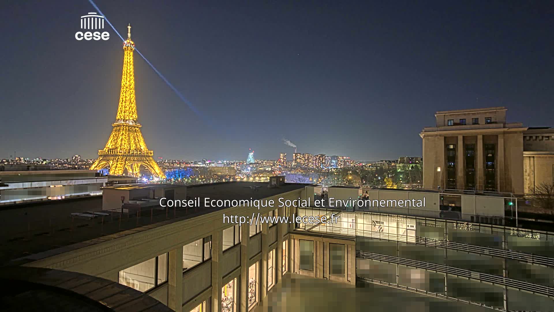 Paris, Eiffel Tower View from Palace of Jena (Palais d'Iena) Live Cam -  Paris, Métropole du Grand Paris,  Île-de-France, France