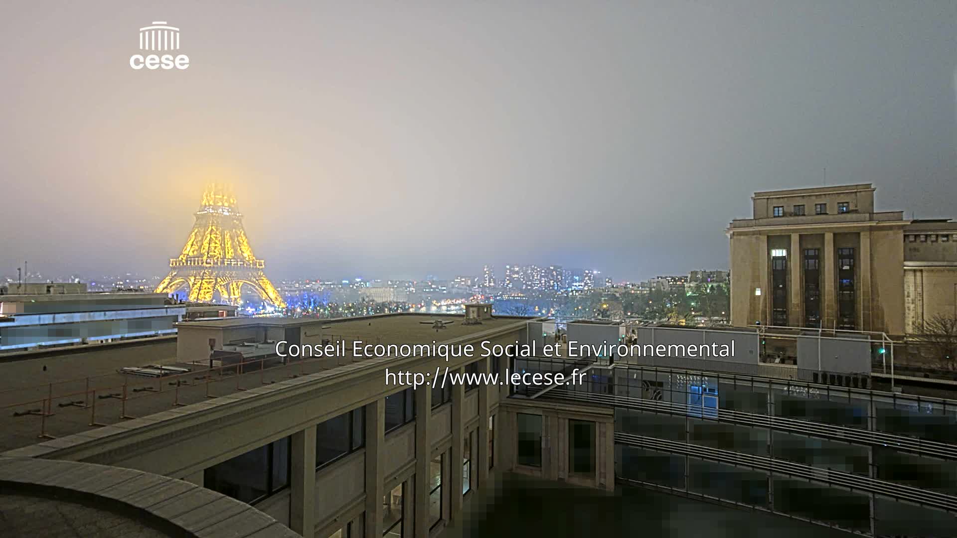 Paris, Eiffel Tower View from Palace of Jena (Palais d'Iena) Live Cam -  Paris, Métropole du Grand Paris,  Île-de-France, France