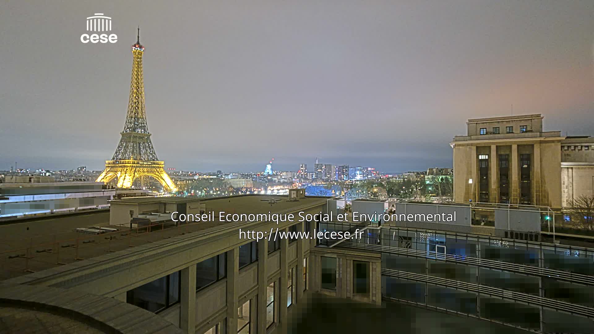 Paris, Eiffel Tower View from Palace of Jena (Palais d'Iena) Live Cam -  Paris, Métropole du Grand Paris,  Île-de-France, France