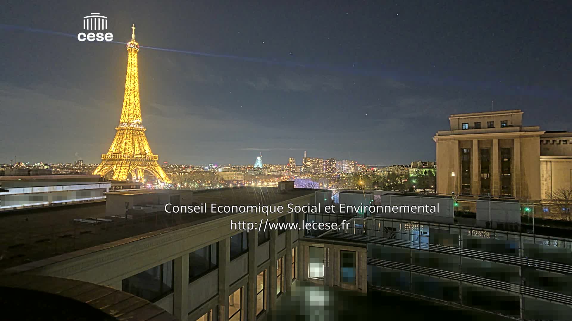 Paris, Eiffel Tower View from Palace of Jena (Palais d'Iena) Live Cam -  Paris, Métropole du Grand Paris,  Île-de-France, France