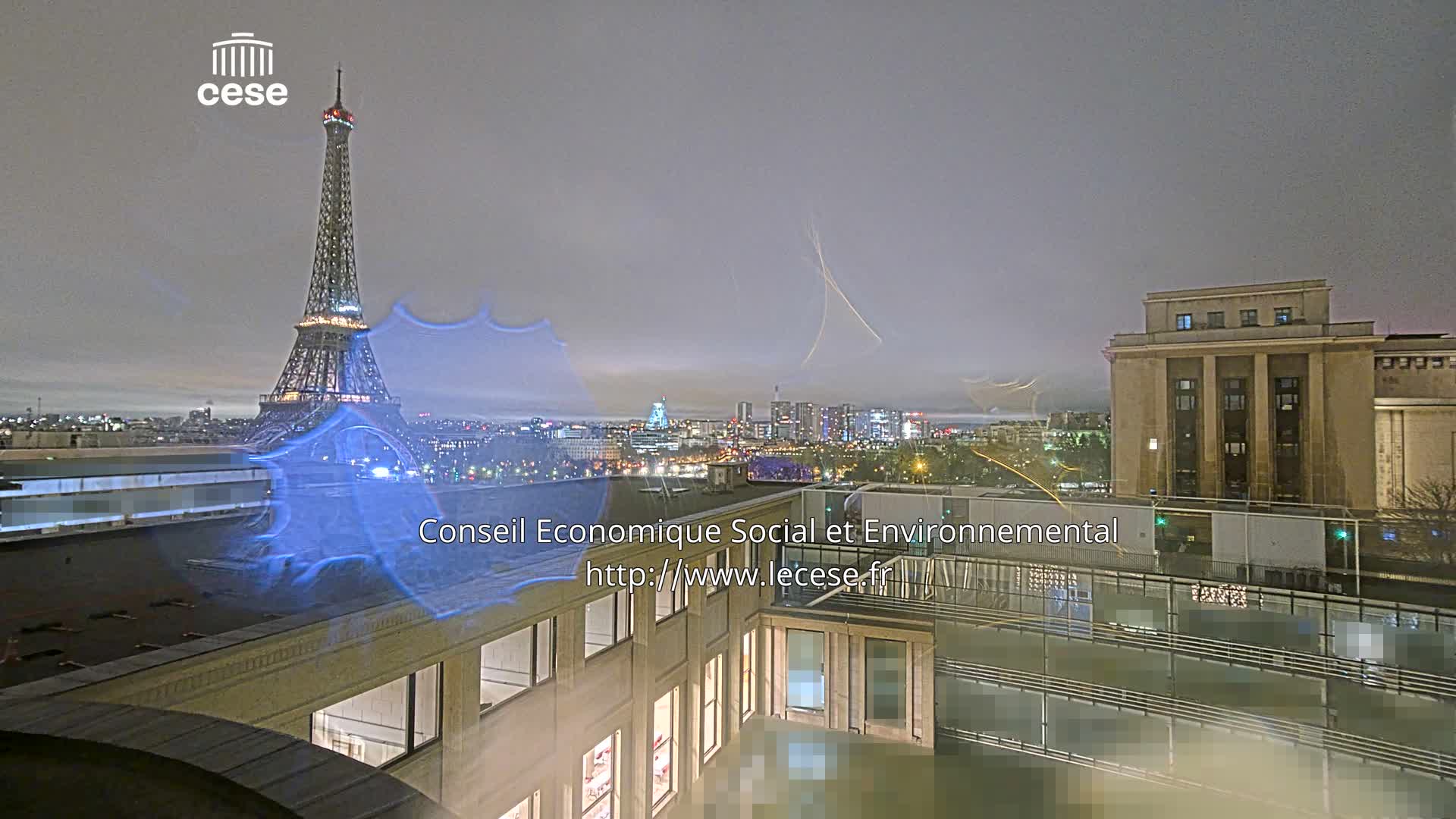 Paris, Eiffel Tower View from Palace of Jena (Palais d'Iena) Live Cam -  Paris, Métropole du Grand Paris,  Île-de-France, France