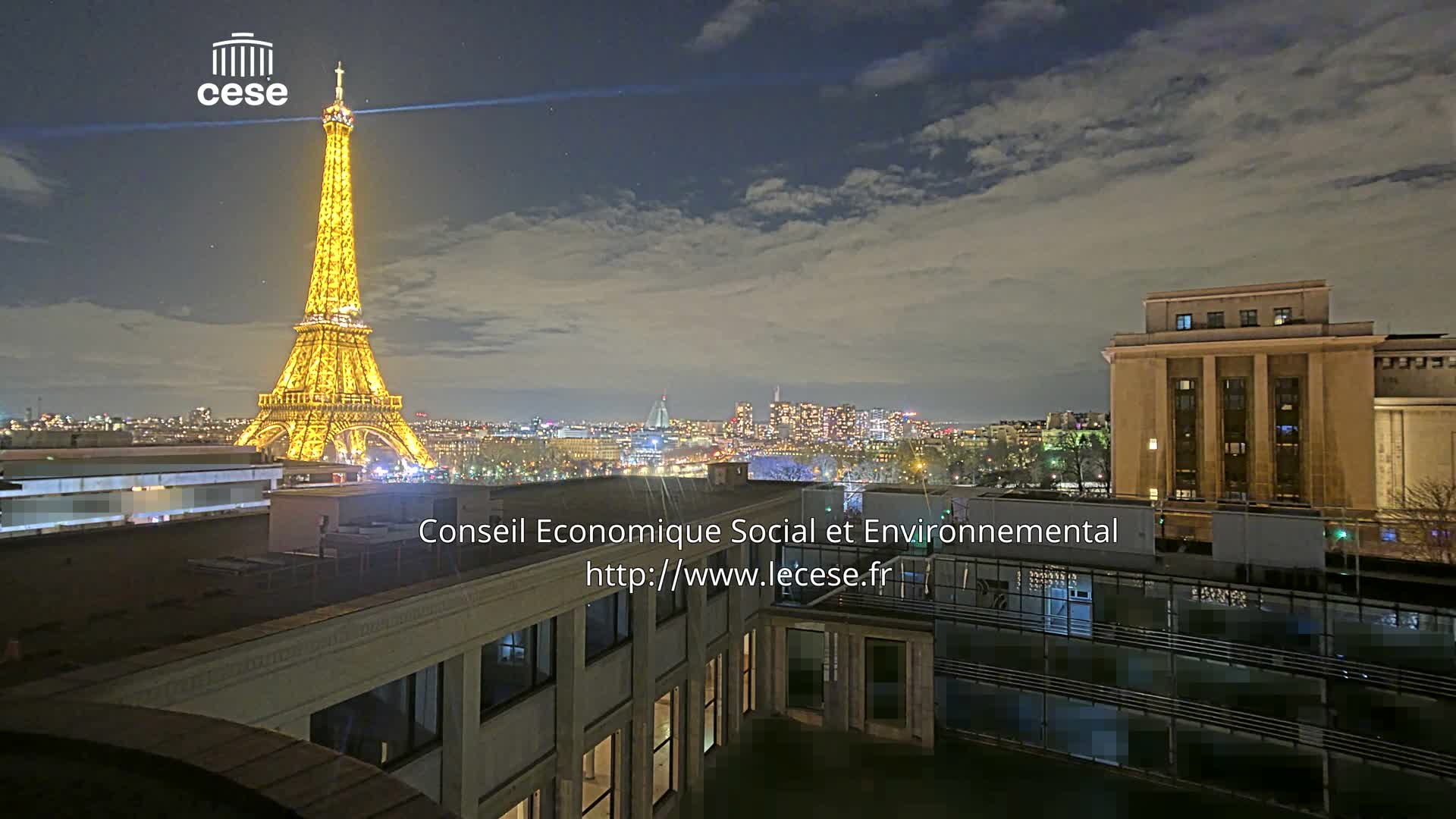 Paris, Eiffel Tower View from Palace of Jena (Palais d'Iena) Live Cam -  Paris, Métropole du Grand Paris,  Île-de-France, France