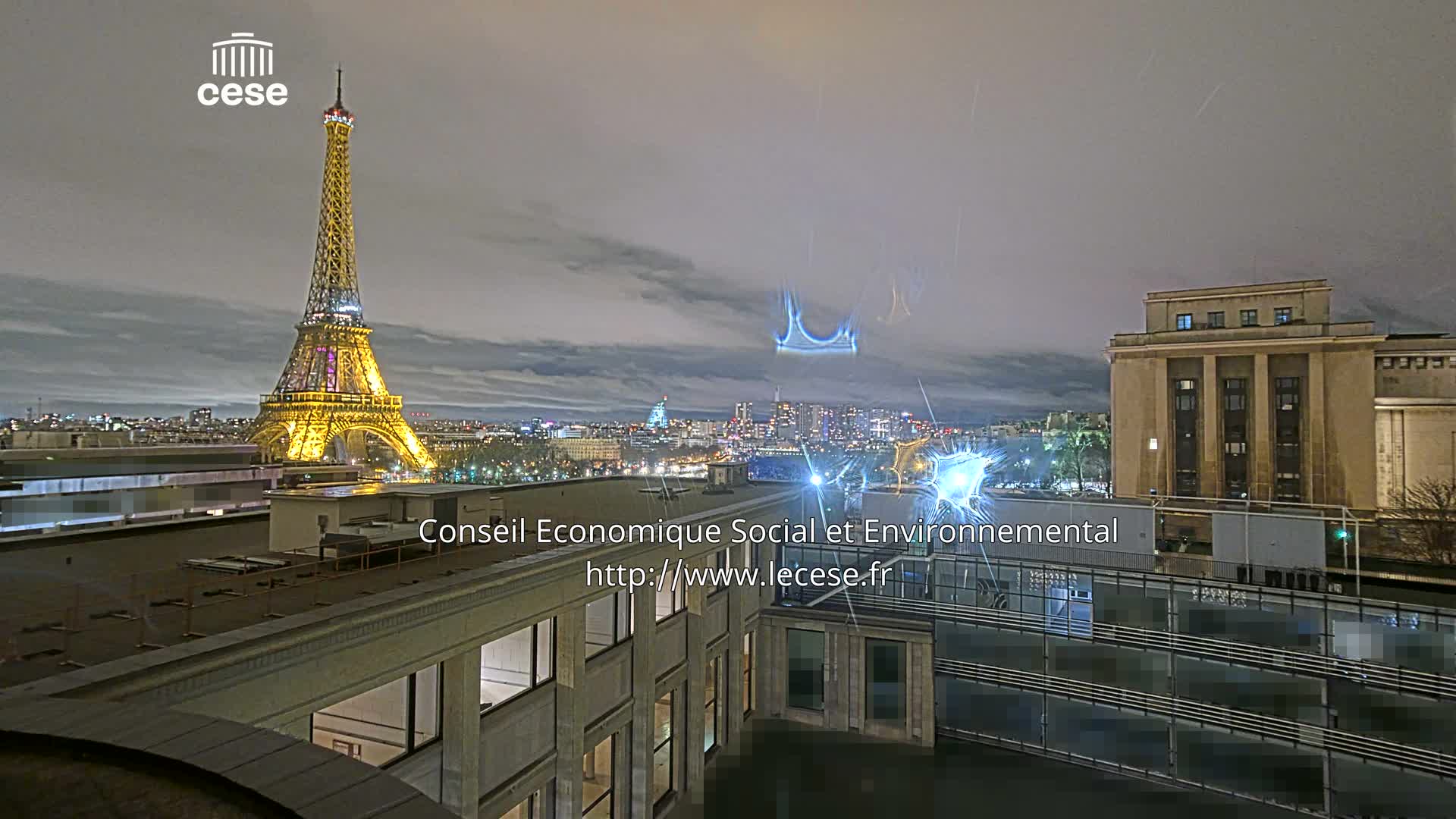 Paris, Eiffel Tower View from Palace of Jena (Palais d'Iena) Live Cam -  Paris, Métropole du Grand Paris,  Île-de-France, France