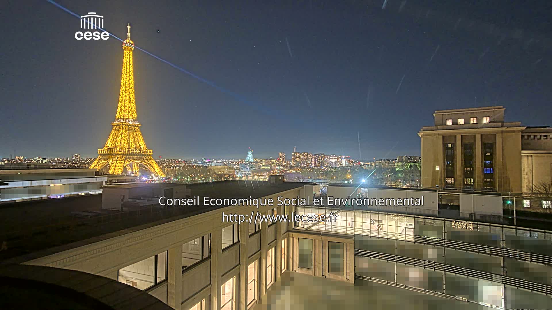 Paris, Eiffel Tower View from Palace of Jena (Palais d'Iena) Live Cam -  Paris, Métropole du Grand Paris,  Île-de-France, France