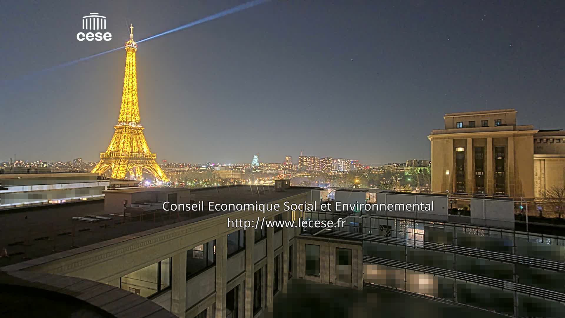 Paris, Eiffel Tower View from Palace of Jena (Palais d'Iena) Live Cam -  Paris, Métropole du Grand Paris,  Île-de-France, France