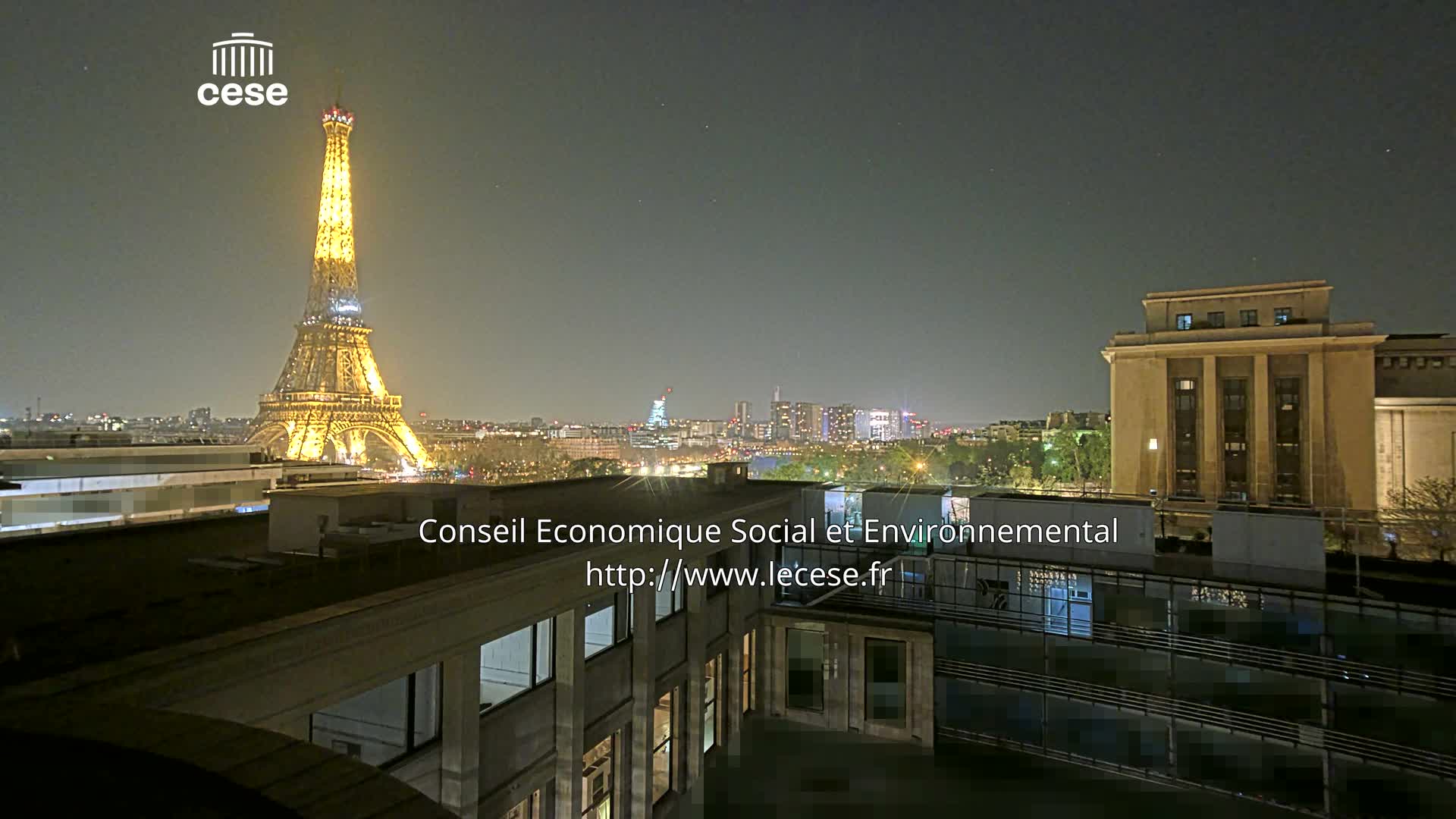 Paris, Eiffel Tower View from Palace of Jena (Palais d'Iena) Live Cam -  Paris, Métropole du Grand Paris,  Île-de-France, France