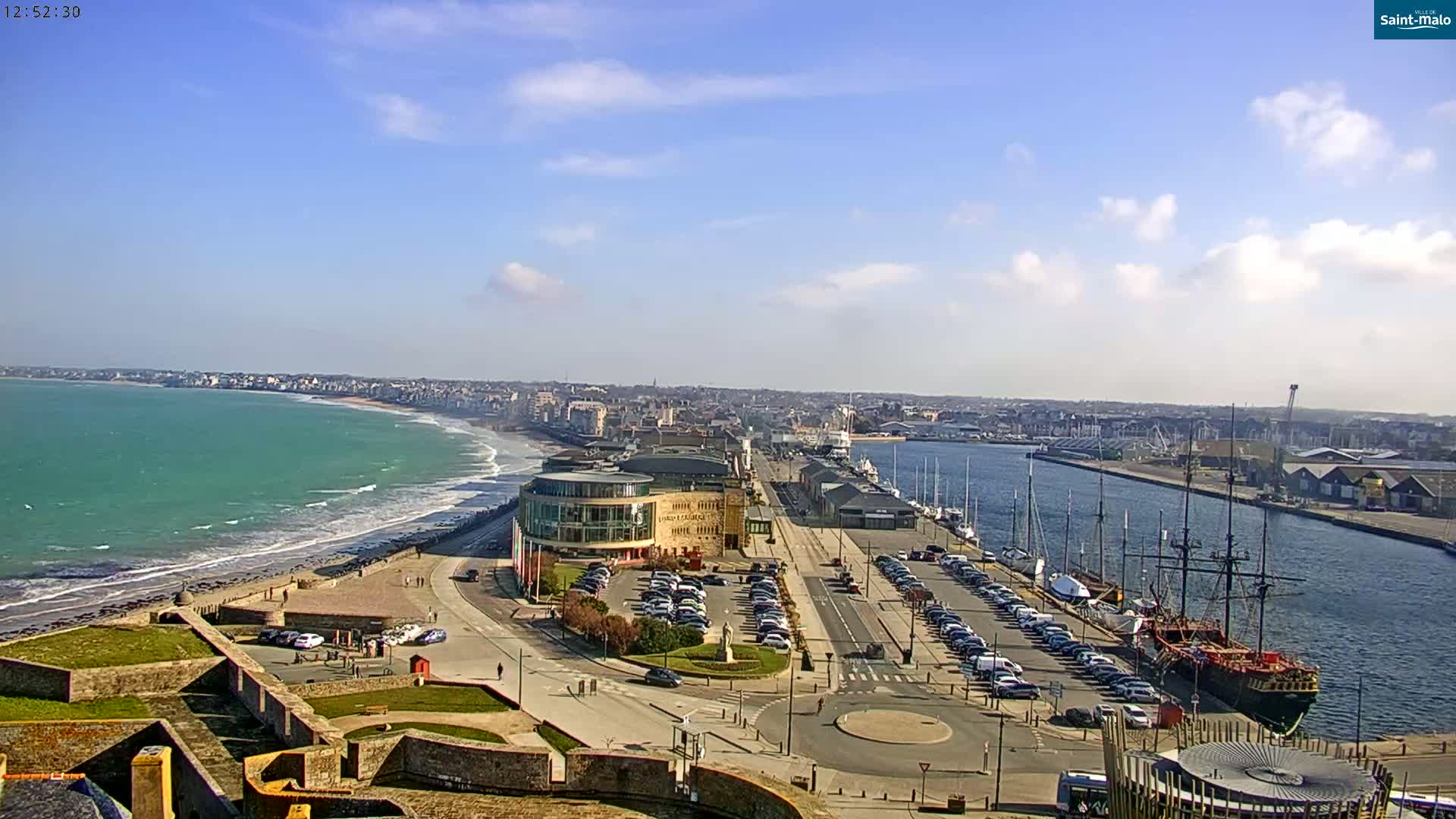 Saint-Malo City Skyline PTZ Live Cam - Saint-Malo, Ille-et-Vilaine, Bretagne, France