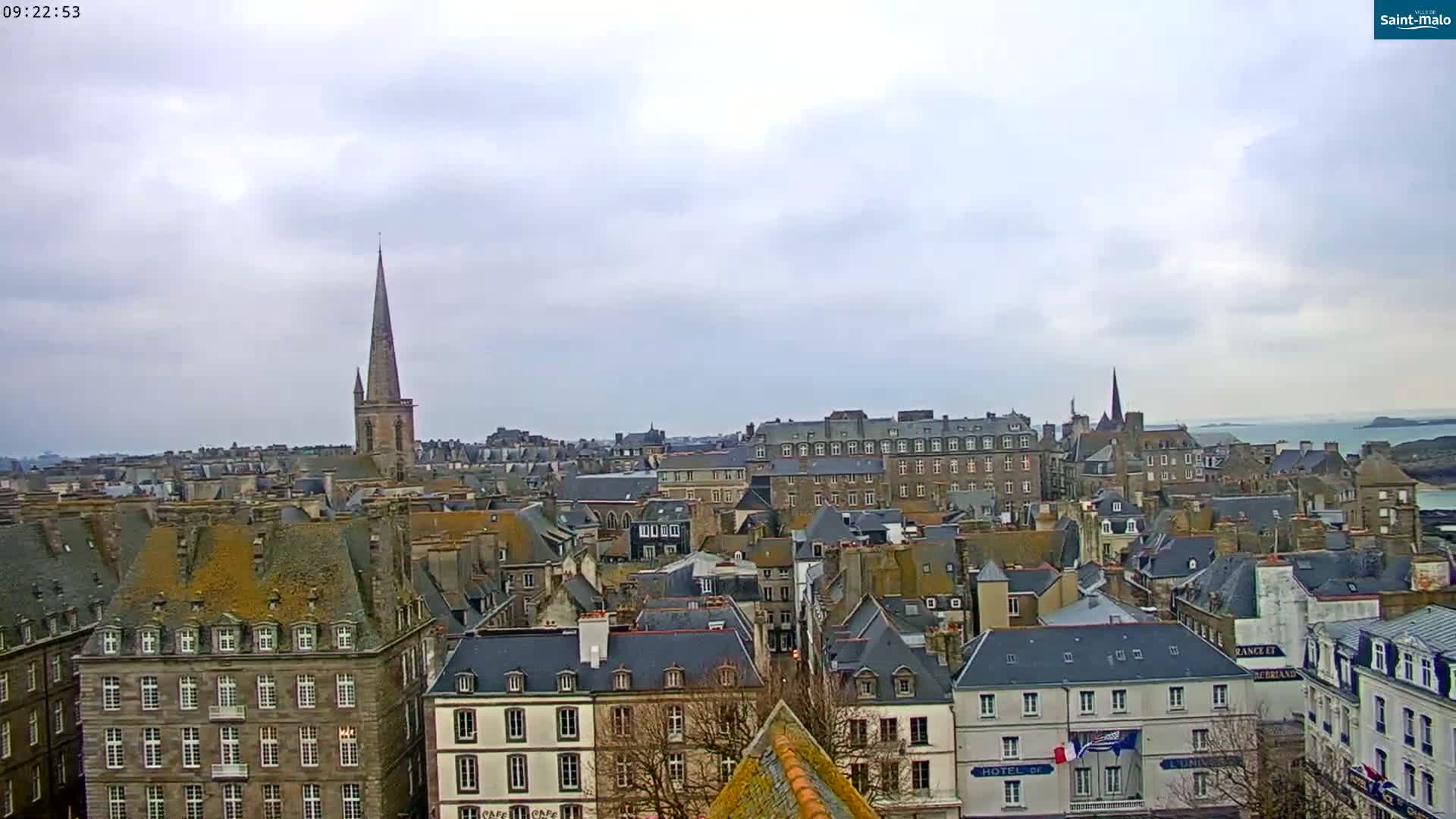 Saint-Malo City Skyline PTZ Live Cam - Saint-Malo, Ille-et-Vilaine, Bretagne, France