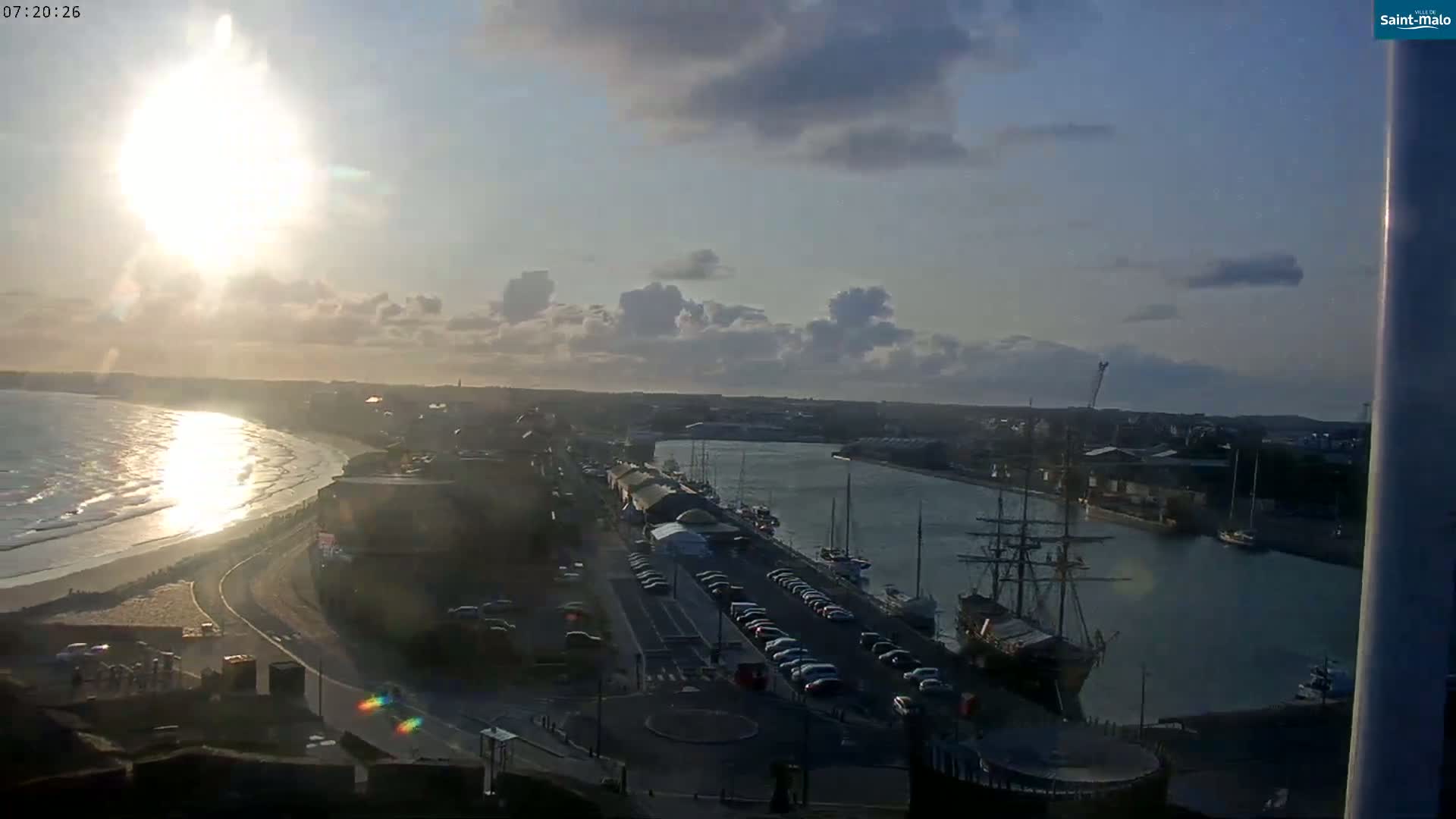 Saint-Malo City Skyline PTZ Live Cam - Saint-Malo, Ille-et-Vilaine, Bretagne, France