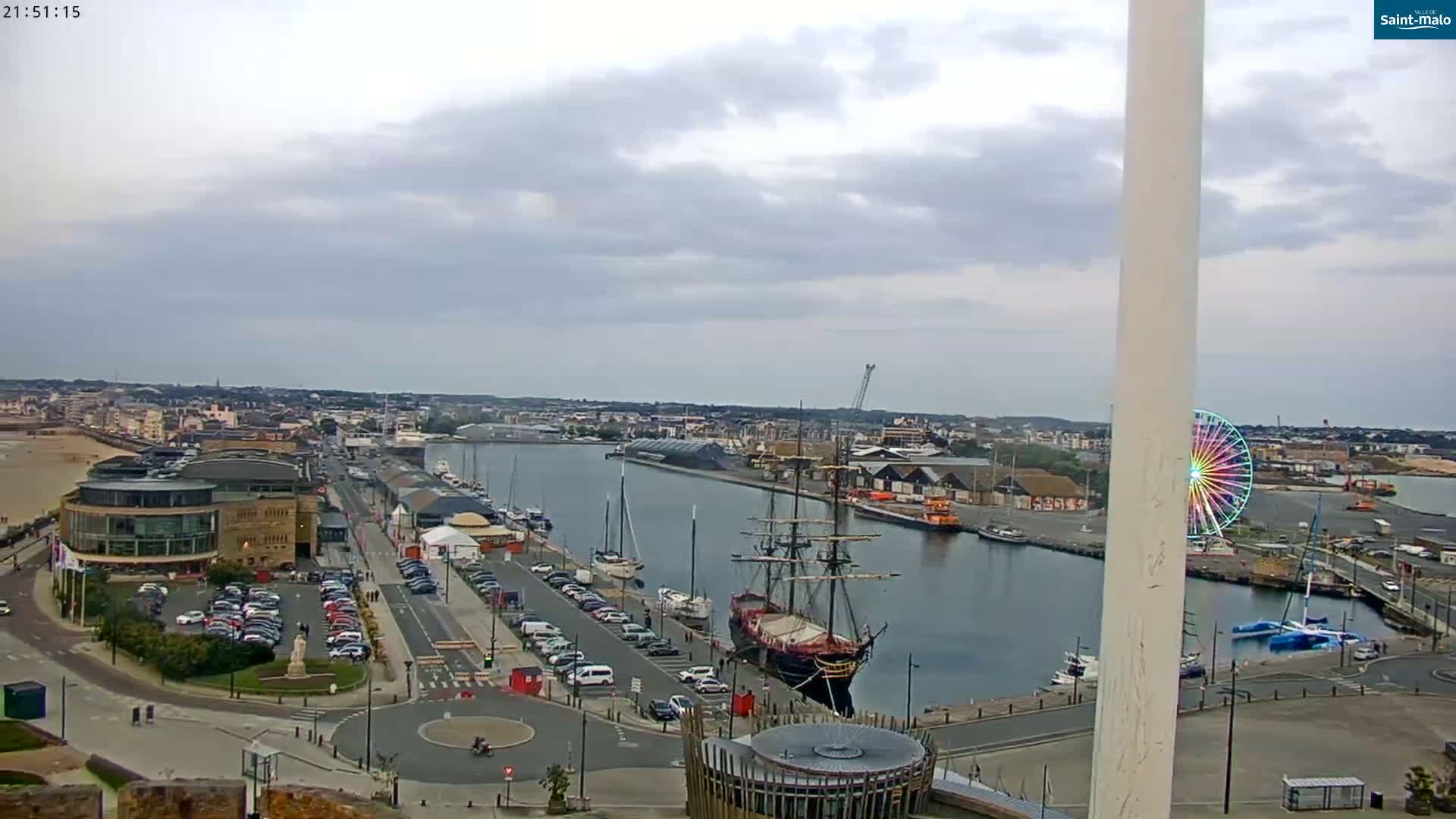 Saint-Malo City Skyline PTZ Live Cam - Saint-Malo, Ille-et-Vilaine, Bretagne, France