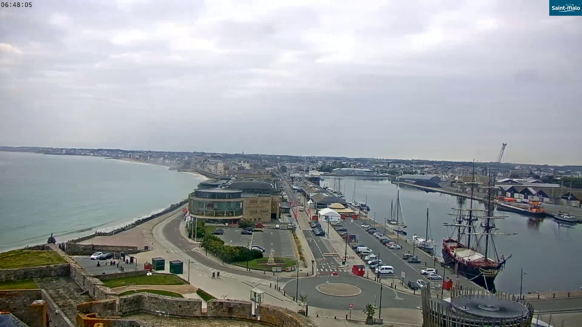 Saint-Malo City Skyline PTZ Live Cam - Saint-Malo, Ille-et-Vilaine, Bretagne, France