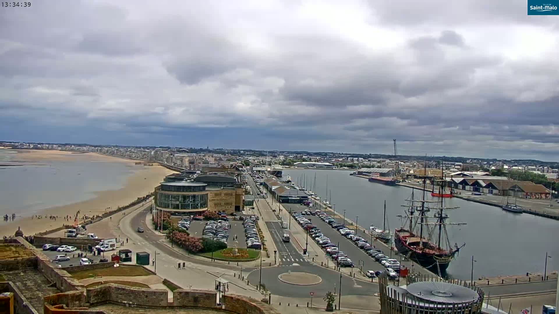 Saint-Malo City Skyline PTZ Live Cam - Saint-Malo, Ille-et-Vilaine, Bretagne, France