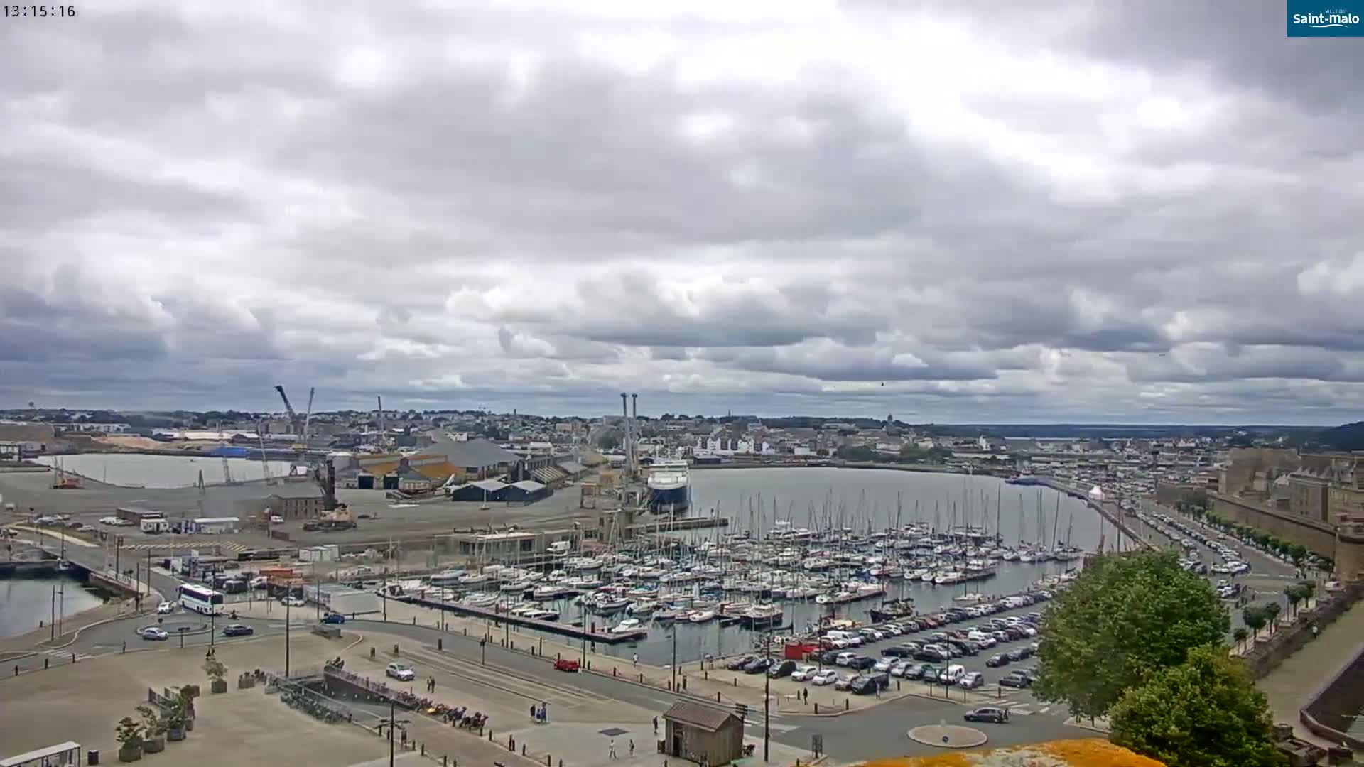 Saint-Malo City Skyline PTZ Live Cam - Saint-Malo, Ille-et-Vilaine, Bretagne, France