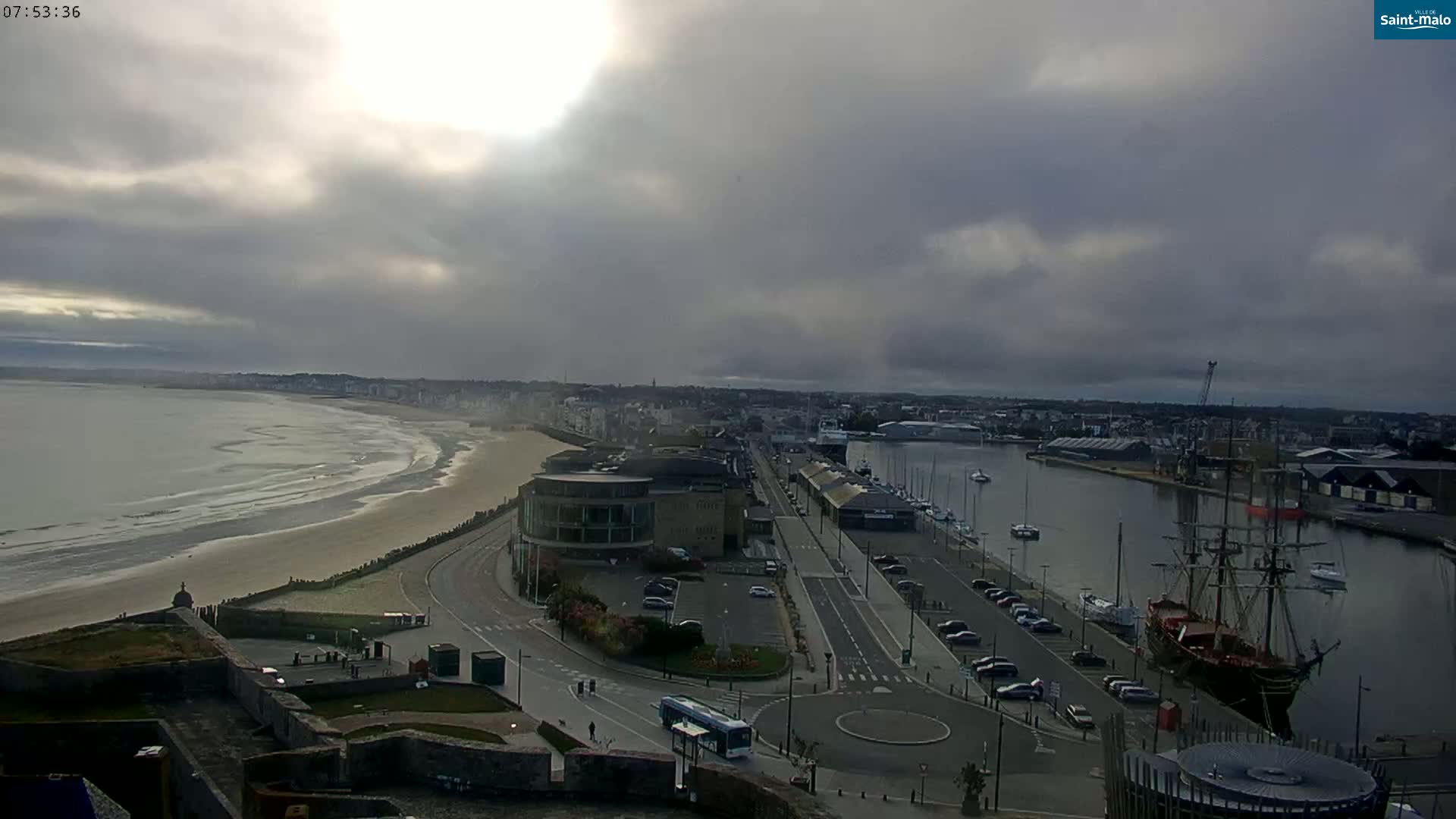 Saint-Malo City Skyline PTZ Live Cam - Saint-Malo, Ille-et-Vilaine, Bretagne, France
