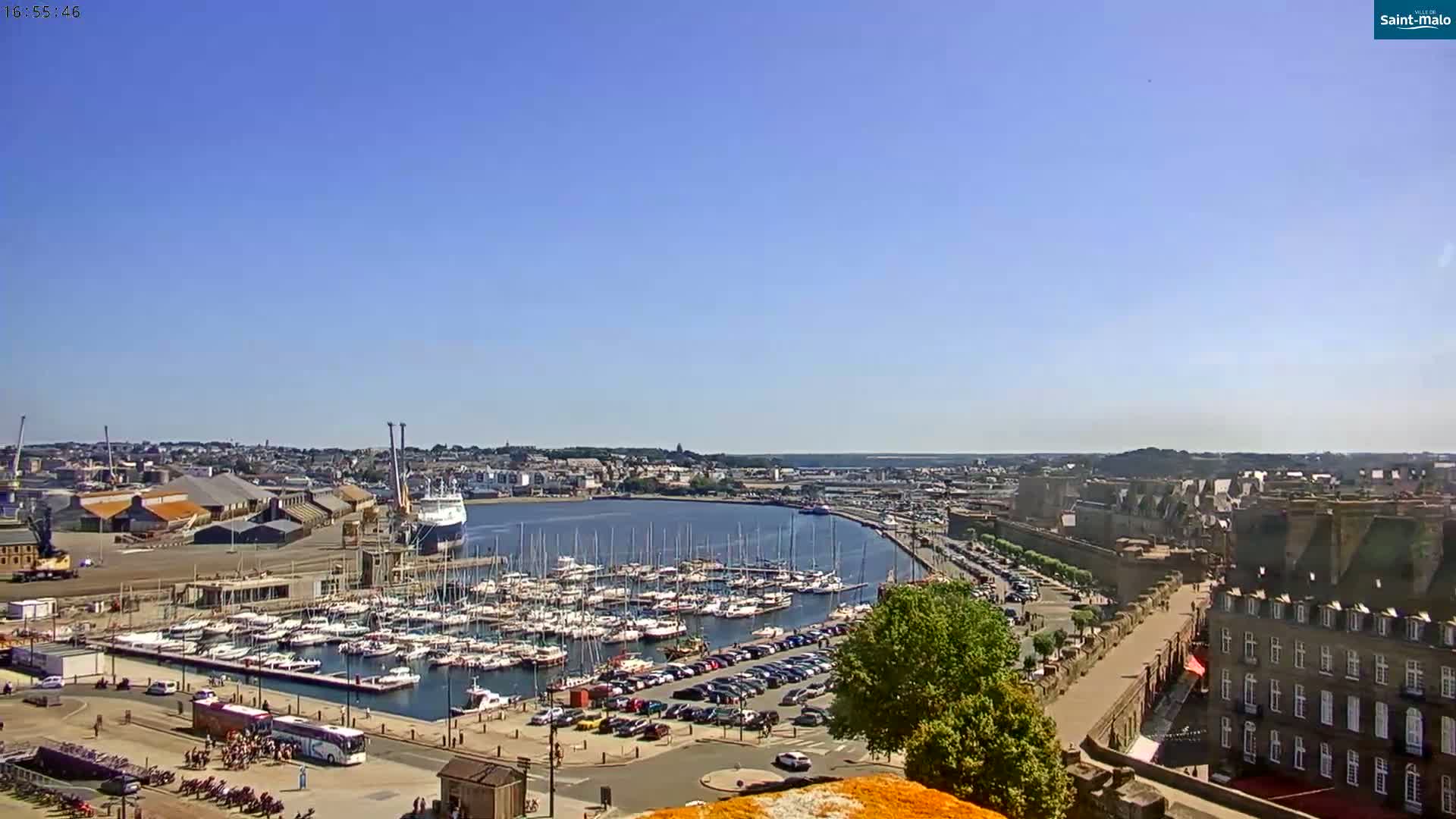Saint-Malo City Skyline PTZ Live Cam - Saint-Malo, Ille-et-Vilaine, Bretagne, France