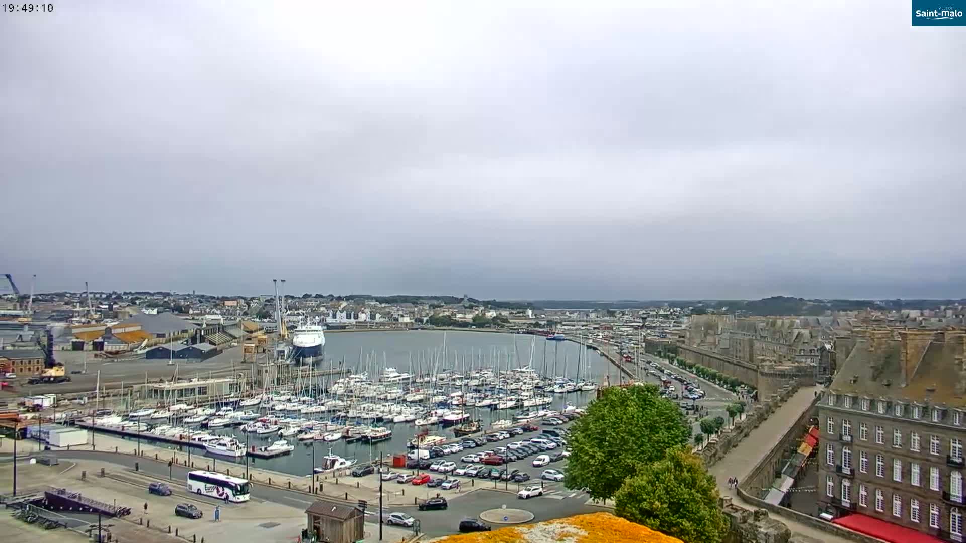 Saint-Malo City Skyline PTZ Live Cam - Saint-Malo, Ille-et-Vilaine, Bretagne, France