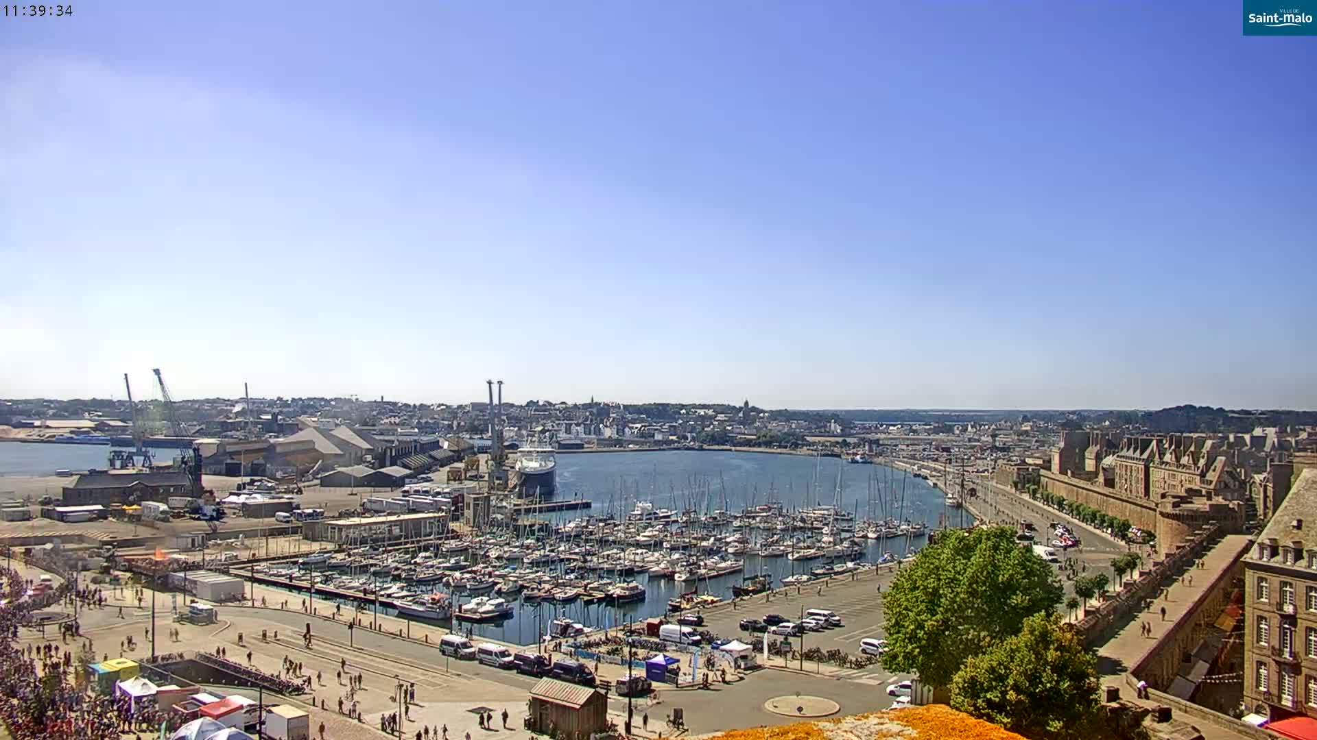 Saint-Malo City Skyline PTZ Live Cam - Saint-Malo, Ille-et-Vilaine, Bretagne, France