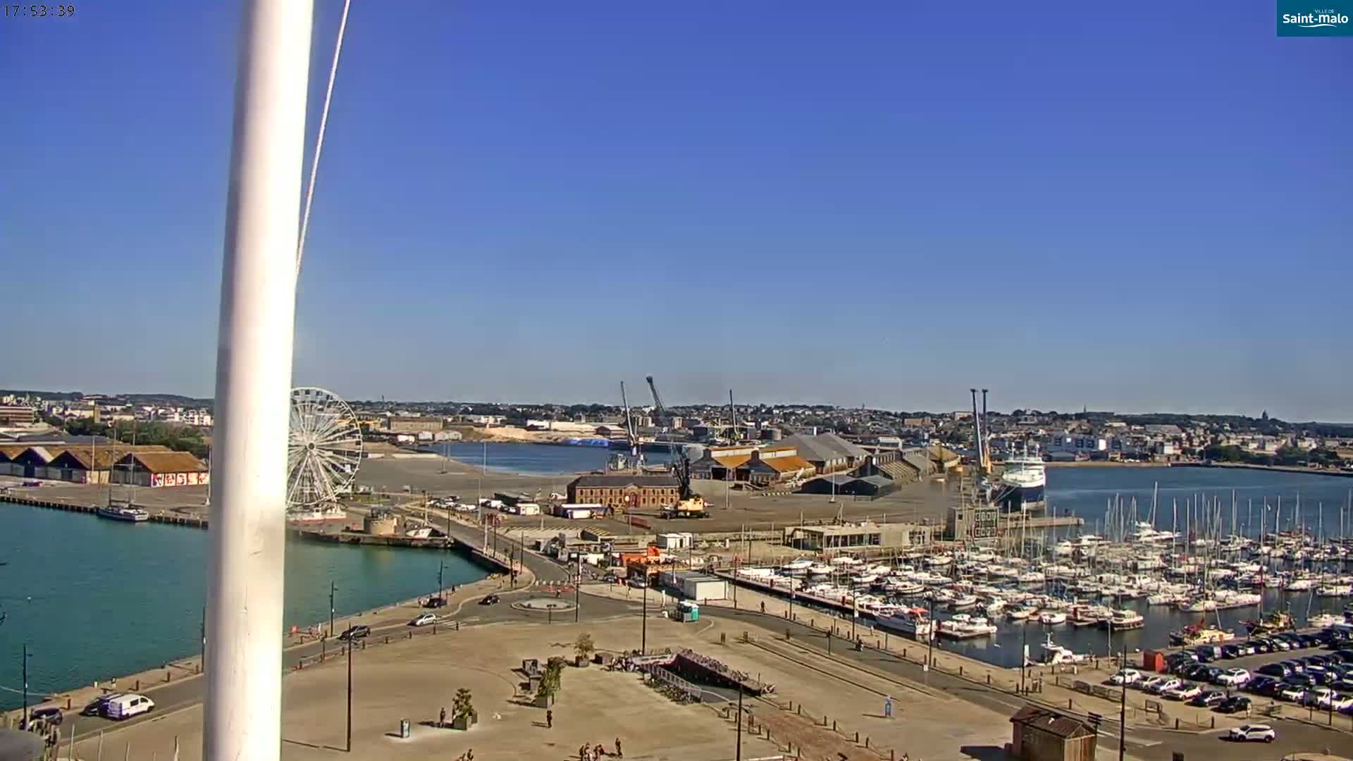 Saint-Malo City Skyline PTZ Live Cam - Saint-Malo, Ille-et-Vilaine, Bretagne, France
