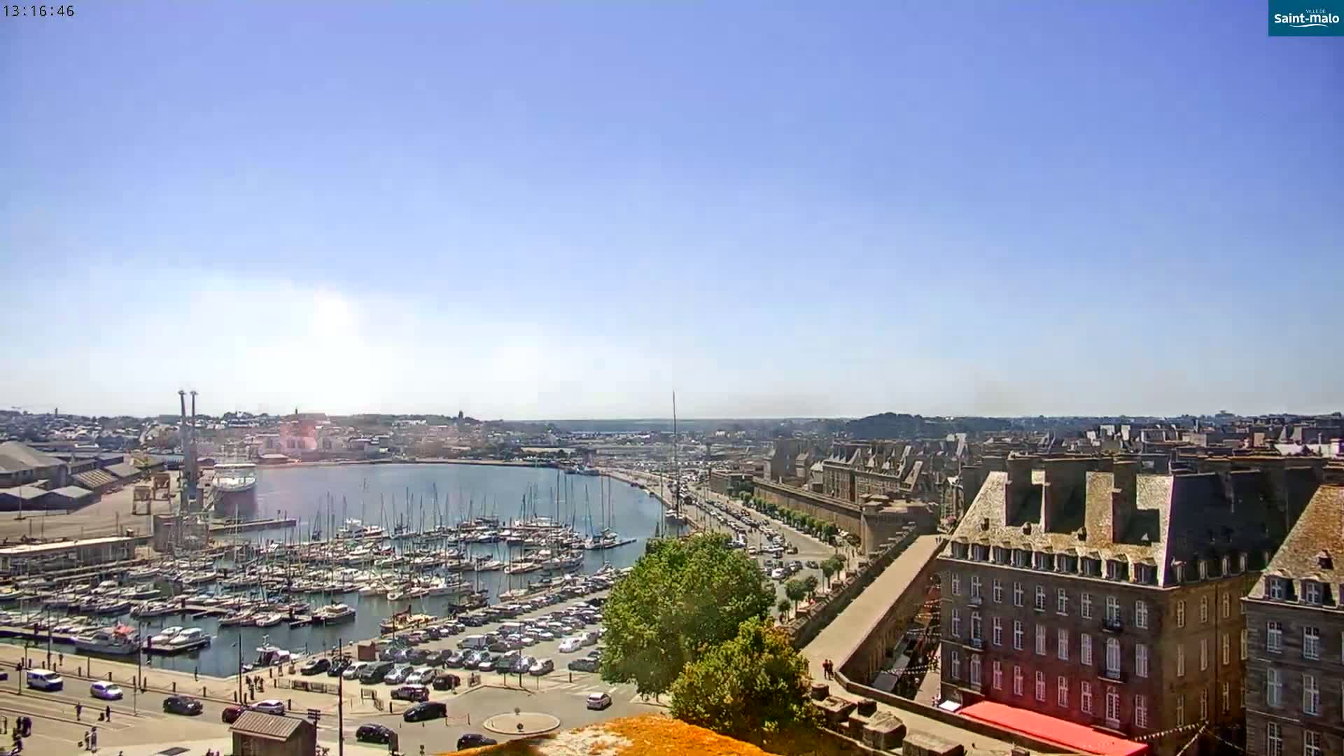 Saint-Malo City Skyline PTZ Live Cam - Saint-Malo, Ille-et-Vilaine, Bretagne, France