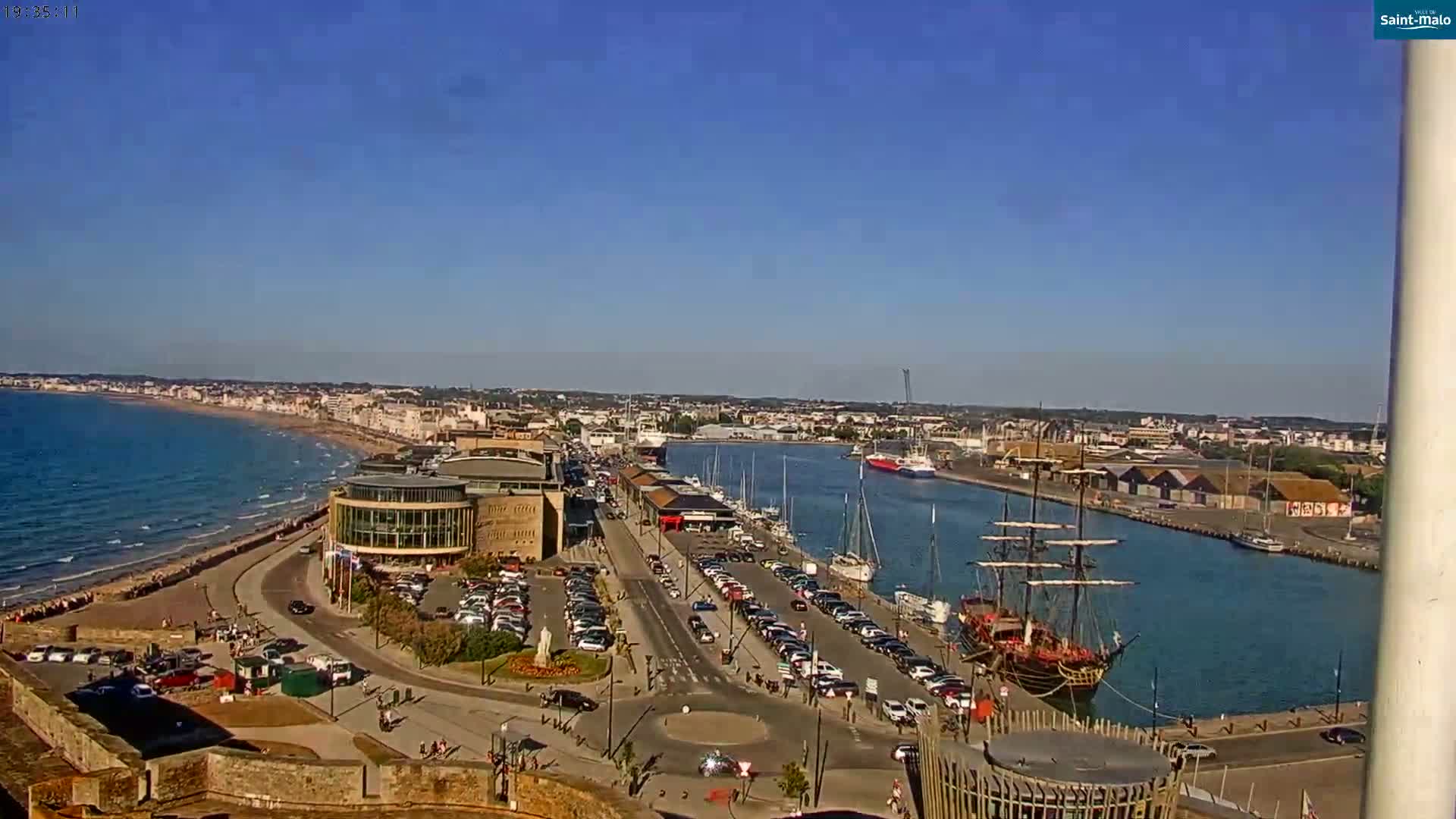 Saint-Malo City Skyline PTZ Live Cam - Saint-Malo, Ille-et-Vilaine, Bretagne, France