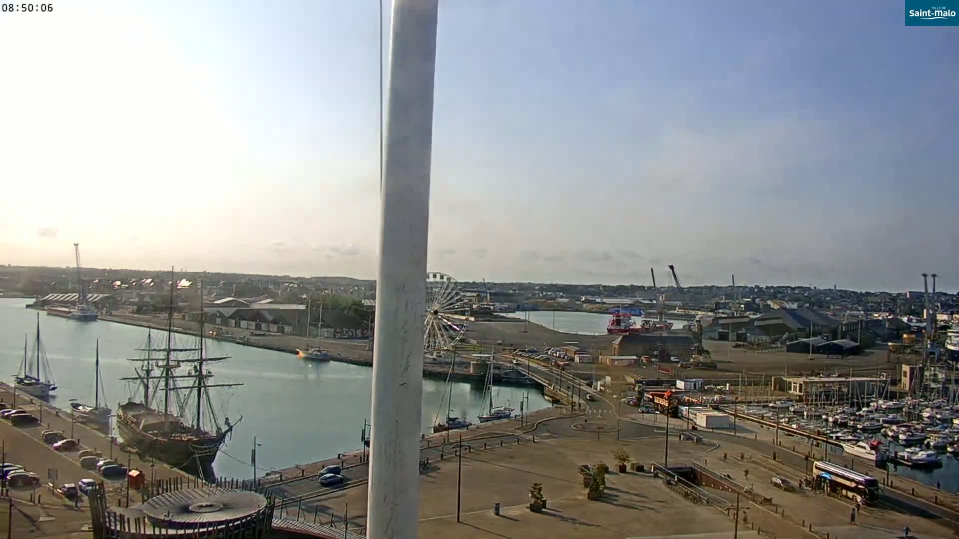 Saint-Malo City Skyline PTZ Live Cam - Saint-Malo, Ille-et-Vilaine, Bretagne, France