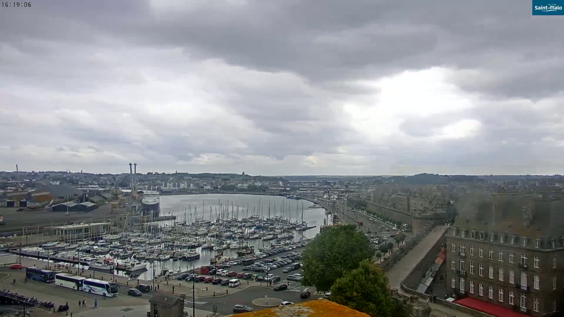 Saint-Malo City Skyline PTZ Live Cam - Saint-Malo, Ille-et-Vilaine, Bretagne, France