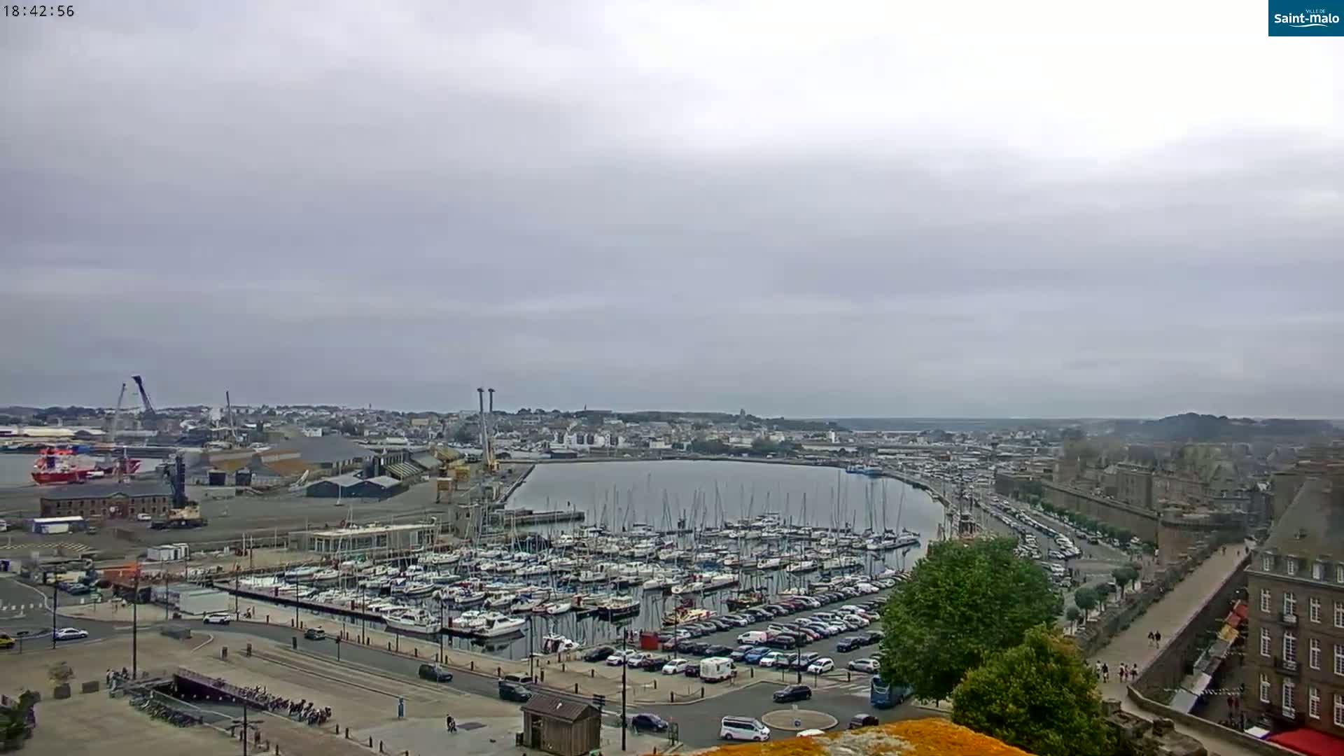 Saint-Malo City Skyline PTZ Live Cam - Saint-Malo, Ille-et-Vilaine, Bretagne, France